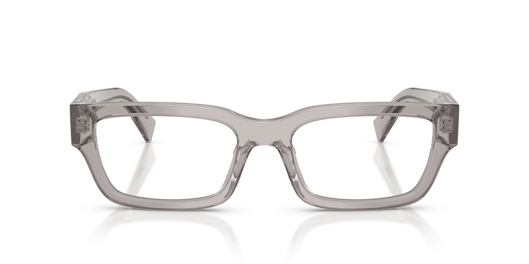 Eyeglasses Prada PR C02V (18J1O1) color hematite shape square lenses lente demo
