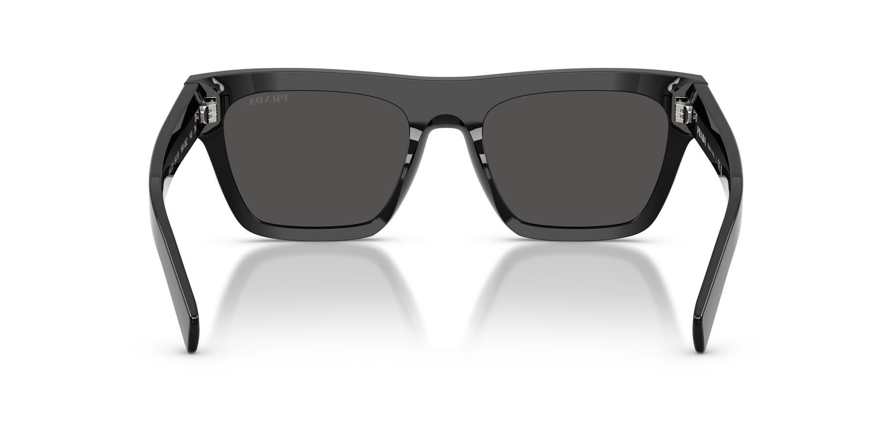 Occhiali da sole Prada PR C03S (16K08Z) colore nero forma rettangolare lenti grigio scuro