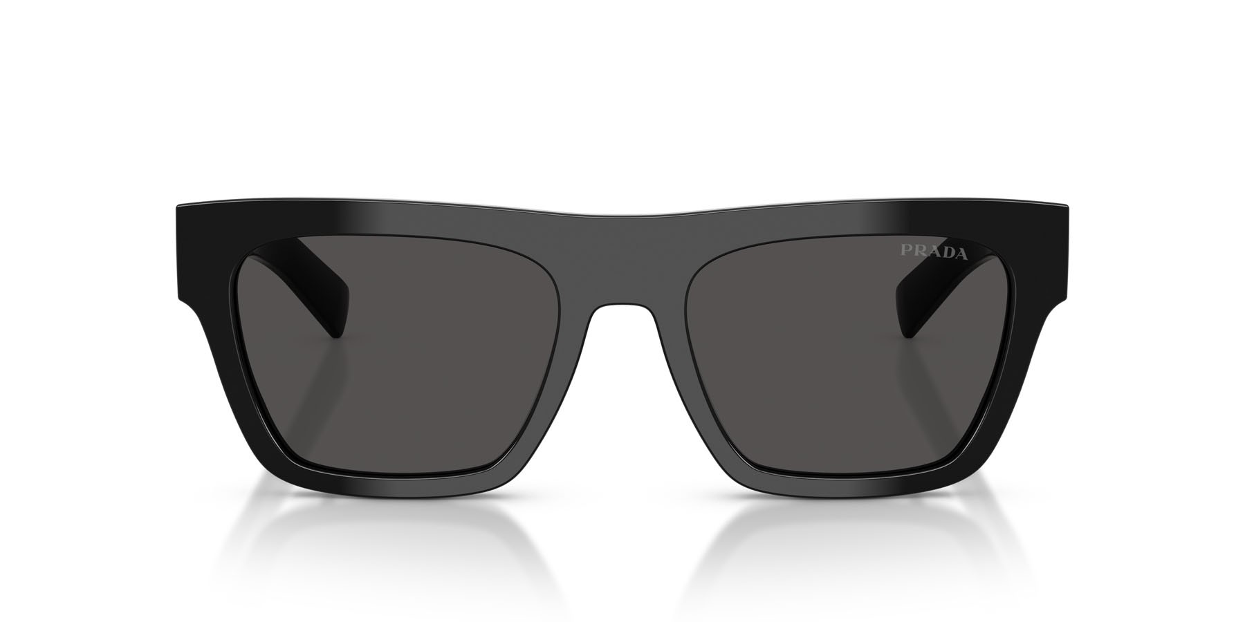 Occhiali da sole Prada PR C03S (16K08Z) colore nero forma rettangolare lenti grigio scuro