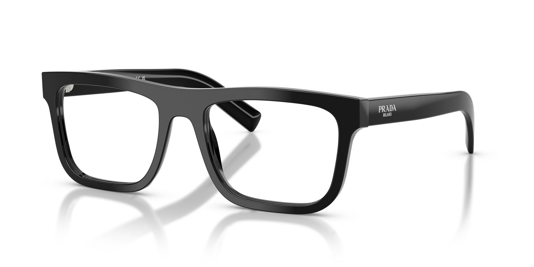 Eyeglasses Prada PR C03V (16K1O1) color nero shape square lenses lente demo