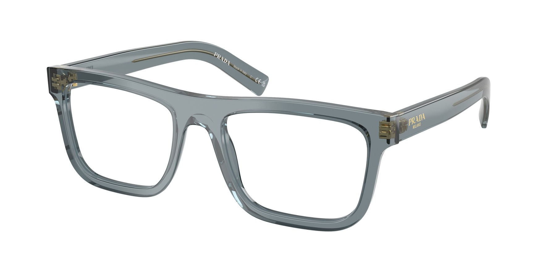 Eyeglasses Prada PR C03V (17T1O1) color transparent ocean shape square lenses lente demo
