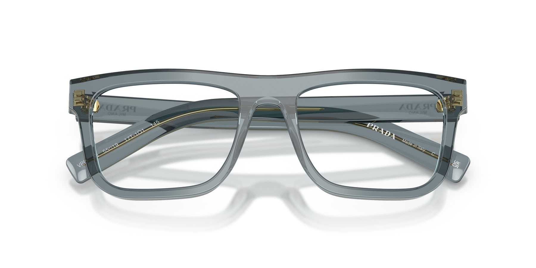Eyeglasses Prada PR C03V (17T1O1) color transparent ocean shape square lenses lente demo