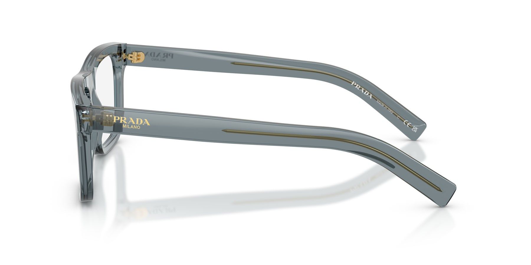 Eyeglasses Prada PR C03V (17T1O1) color transparent ocean shape square lenses lente demo