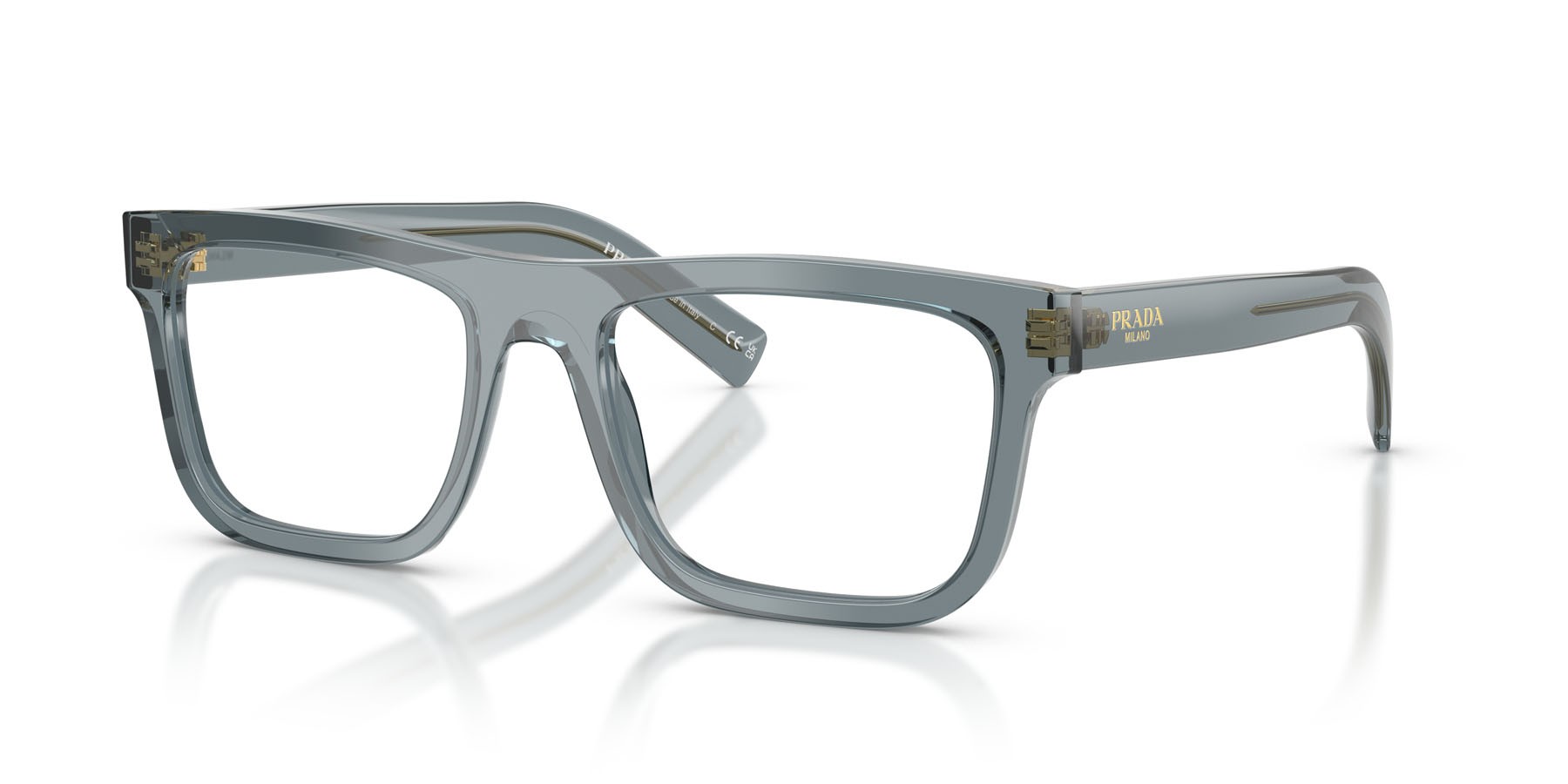 Eyeglasses Prada PR C03V (17T1O1) color transparent ocean shape square lenses lente demo