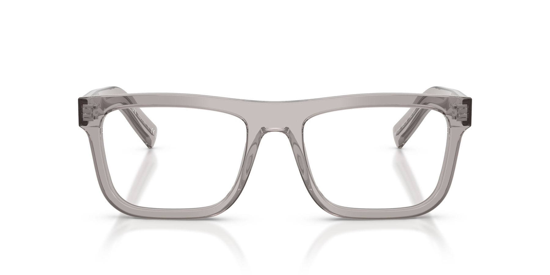 Eyeglasses Prada PR C03V (18J1O1) color hematite shape square lenses lente demo