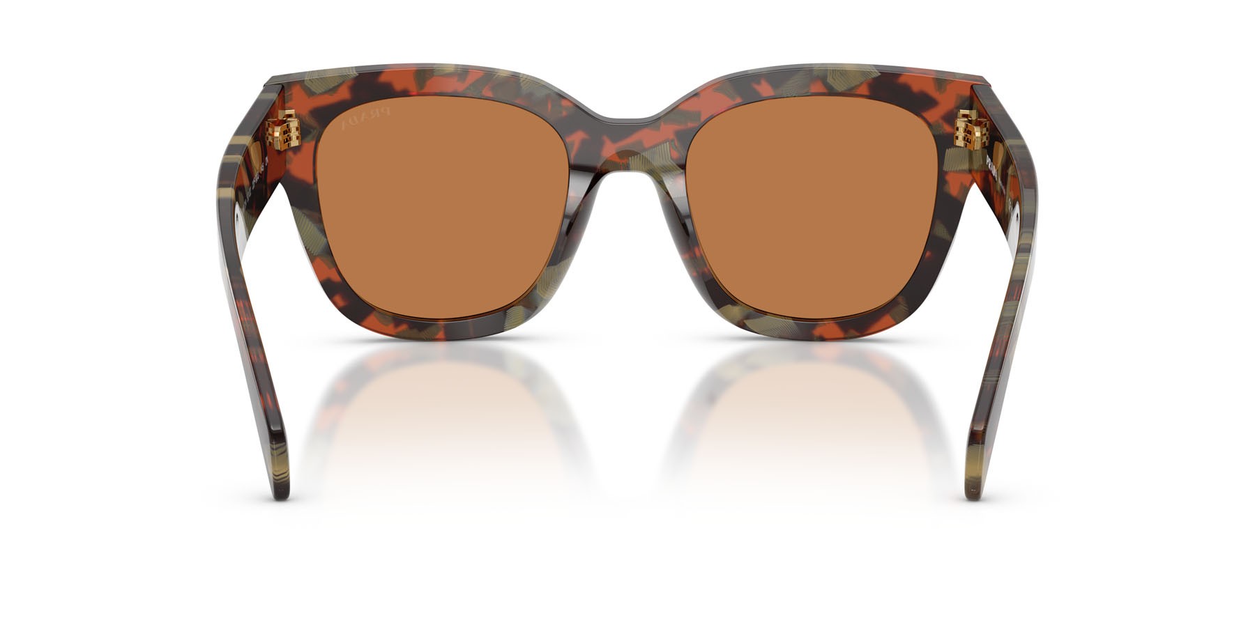 Occhiali da sole Prada PR C04S (22F90Q) colore woods tortoise forma quadrato lenti marrone