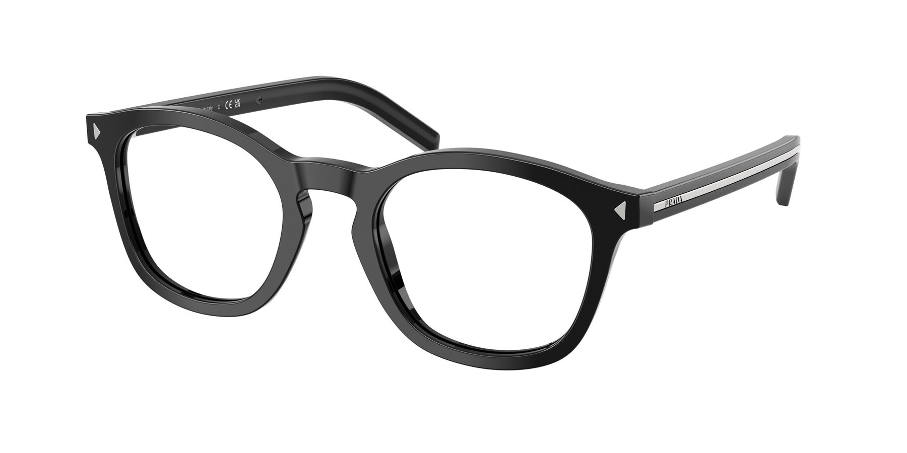 Eyeglasses Prada PR C04V (16K1O1) color nero shape square lenses lente demo