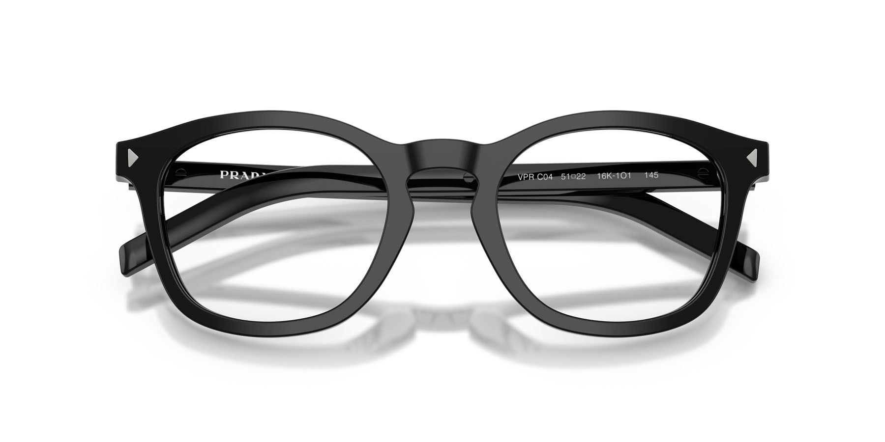 Eyeglasses Prada PR C04V (16K1O1) color nero shape square lenses lente demo
