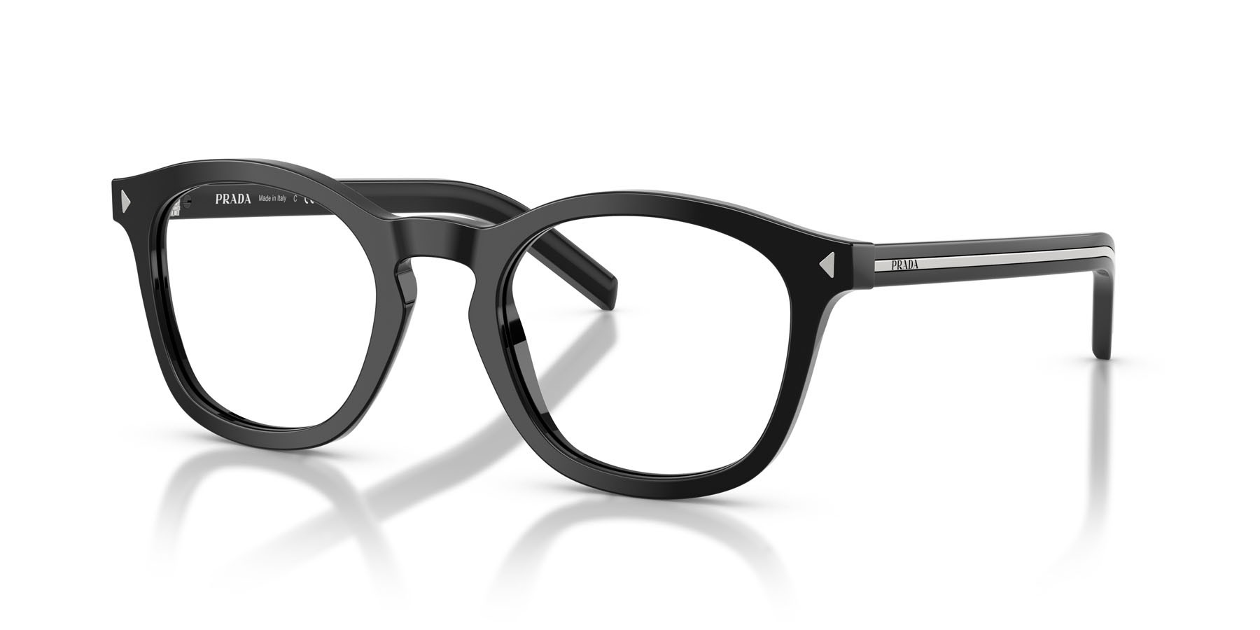 Eyeglasses Prada PR C04V (16K1O1) color nero shape square lenses lente demo