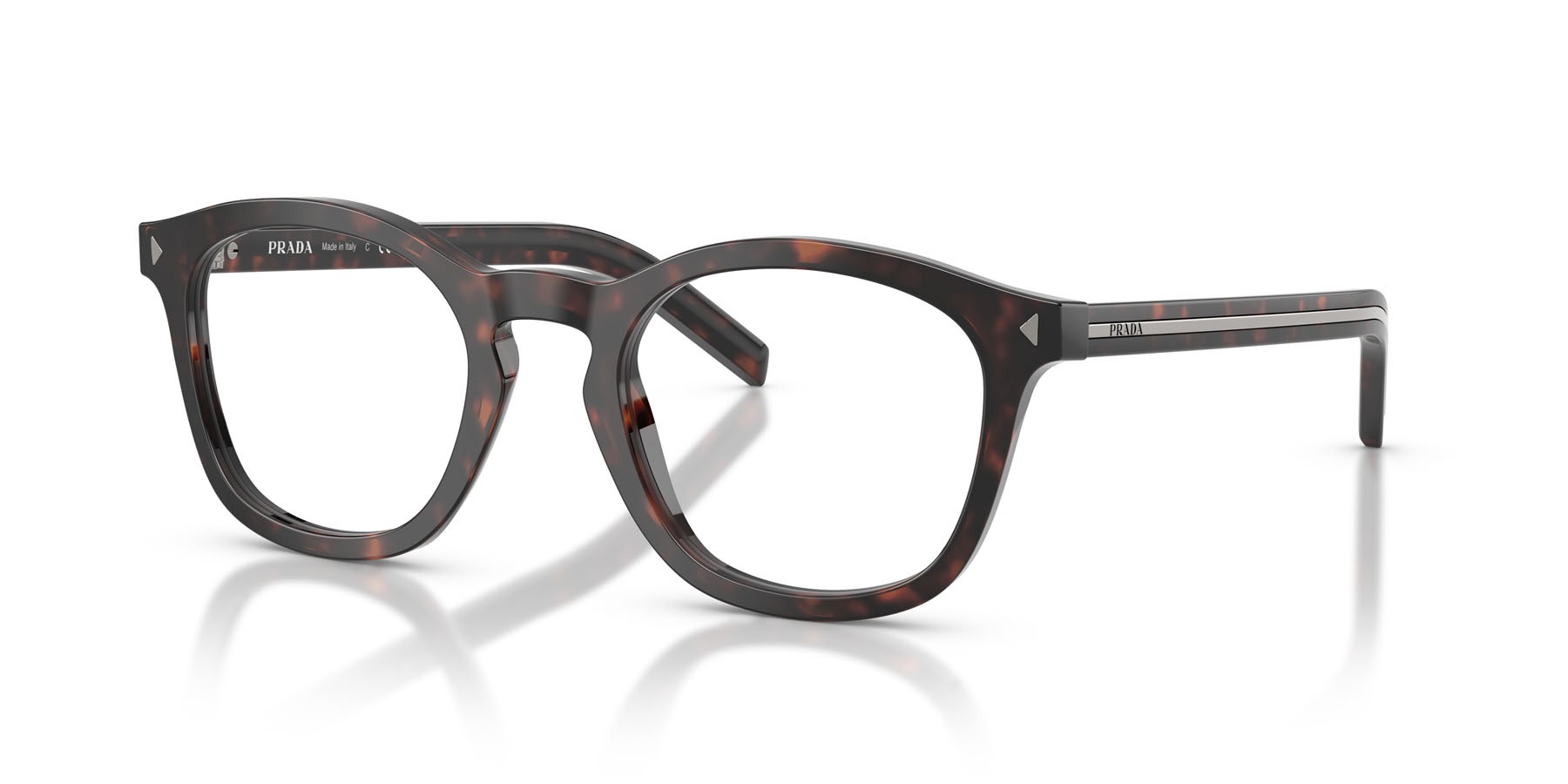 Eyeglasses Prada PR C04V (17N1O1) color root tartarugato shape square lenses lente demo