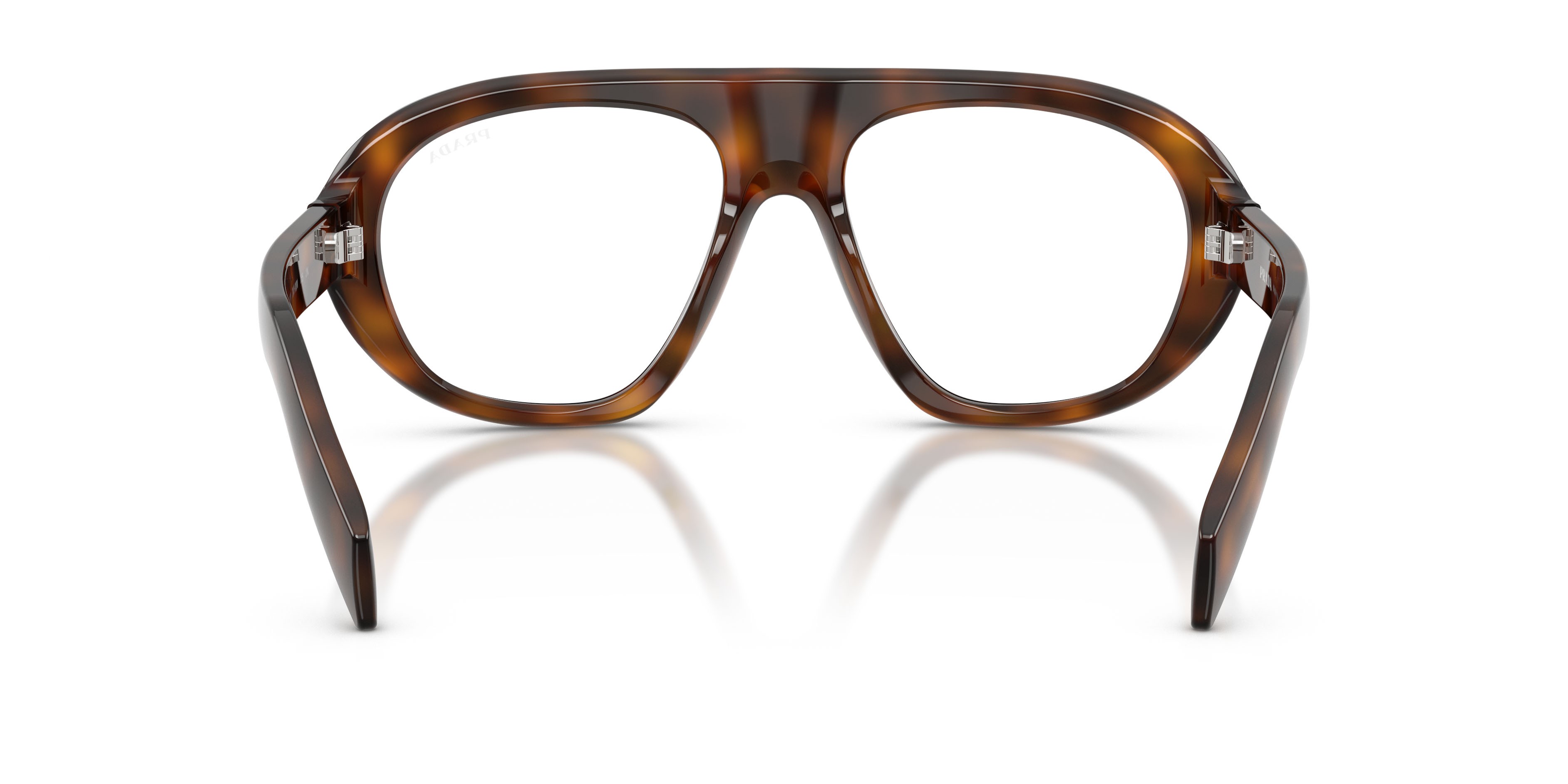Occhiali da sole Prada PR C05S (20D08N) colore juniper tartarugato forma irregolare lenti clear blue-violet light filter