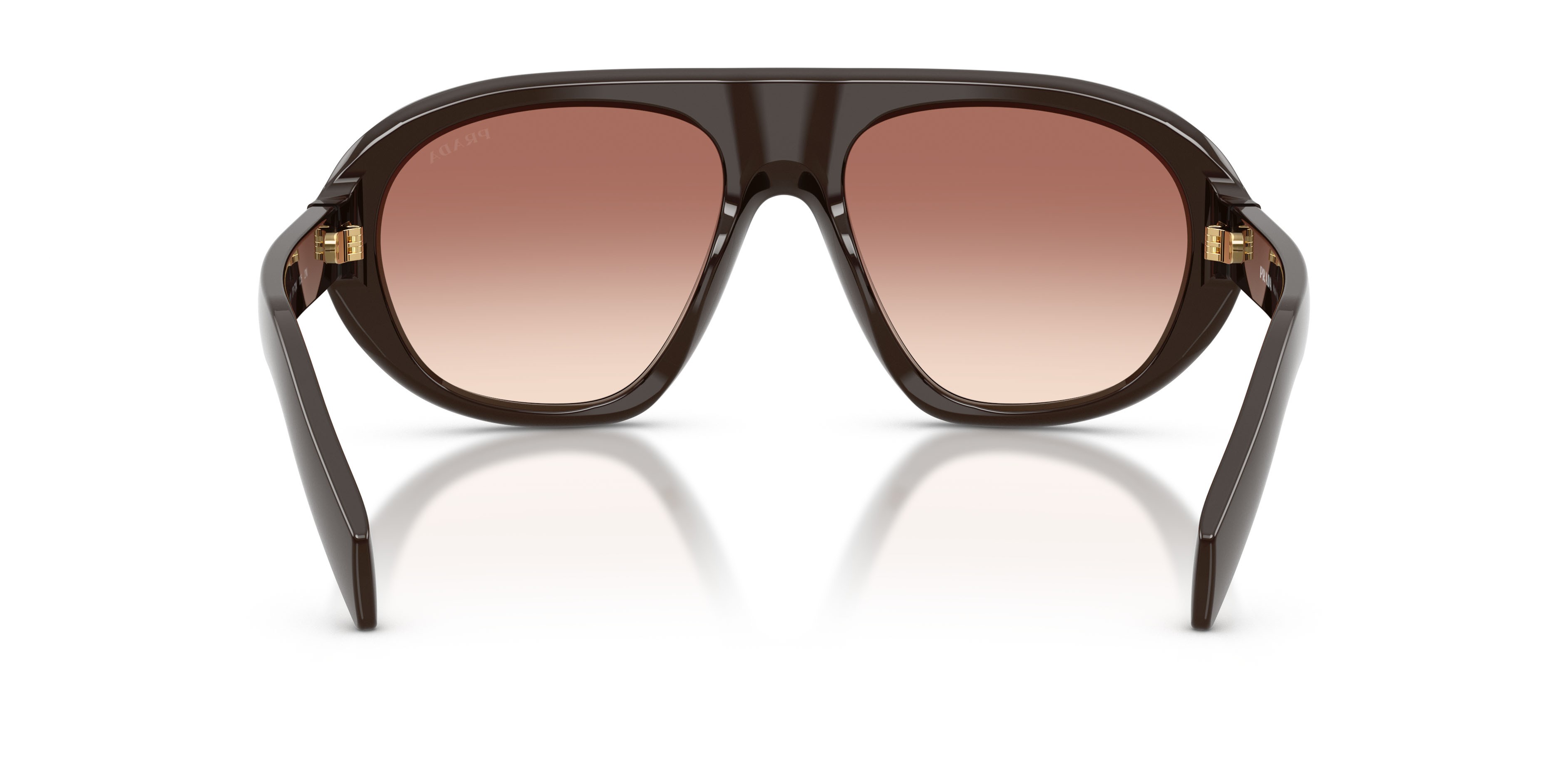 Occhiali da sole Prada PR C05S (27I70X) colore cigar forma irregolare lenti marrone sfumato bordeaux