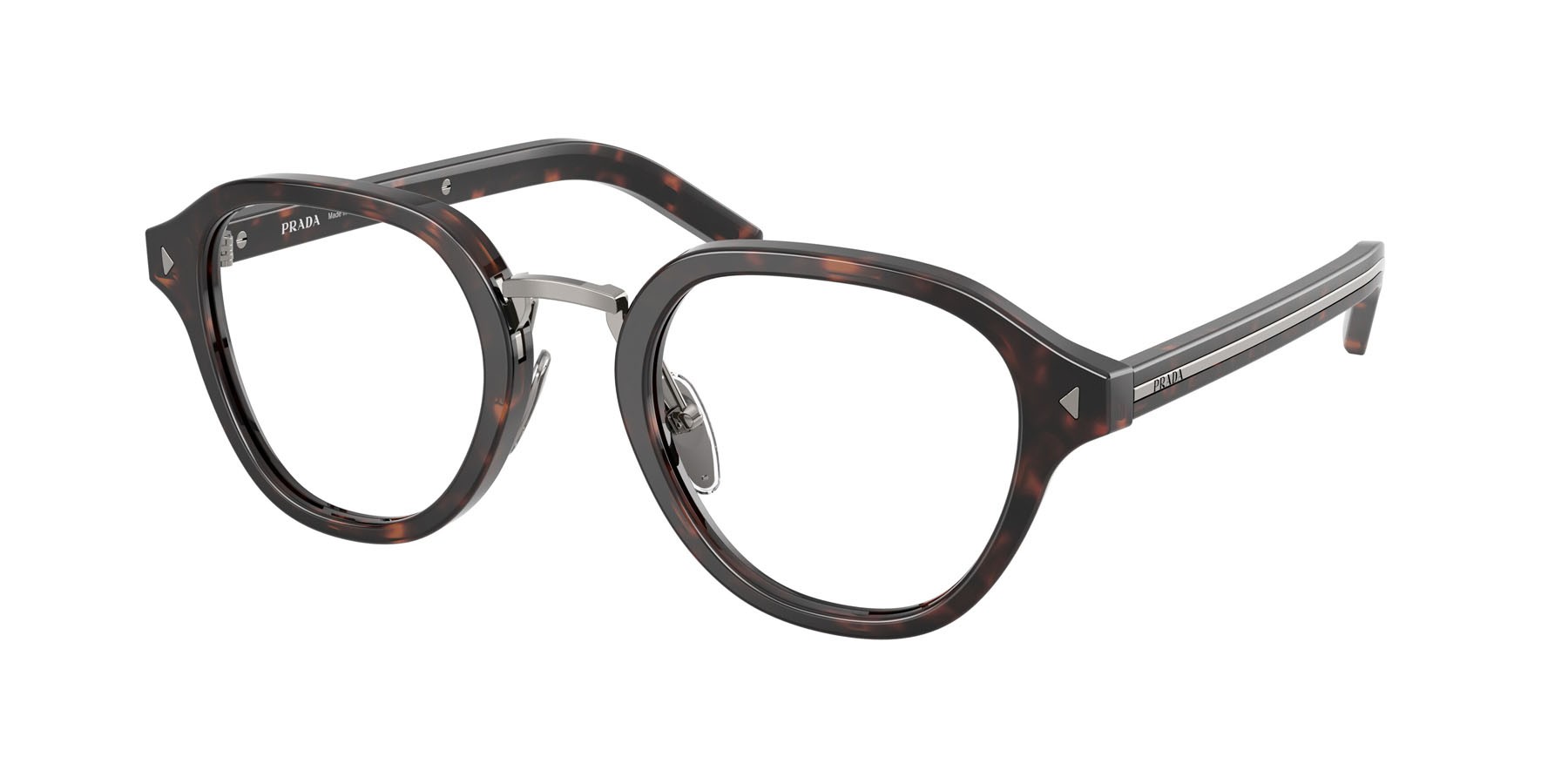 Eyeglasses Prada PR C05V (17N1O1) color root tartarugato shape pantos lenses lente demo