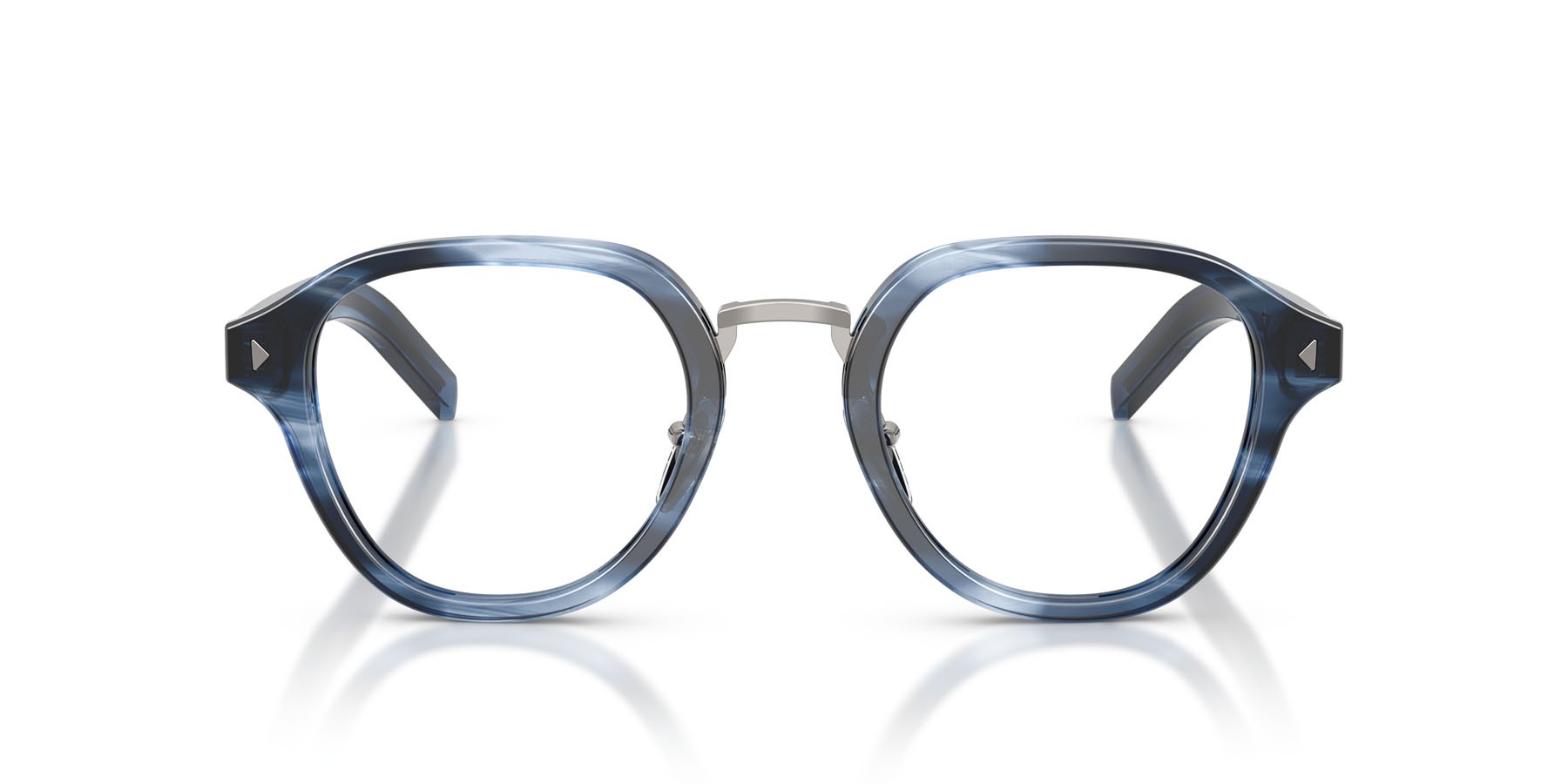 Eyeglasses Prada PR C05V (26F1O1) color striato blu shape pantos lenses lente demo