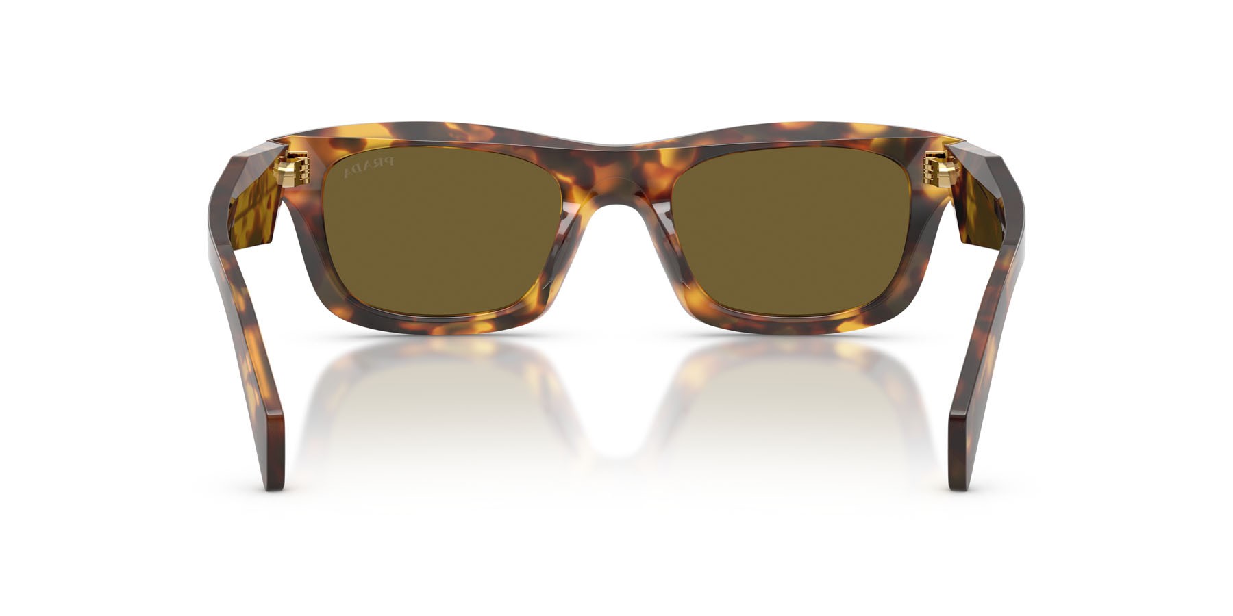 Sunglasses Prada PR C06S (14L09Z) color miele tartarugato shape square lenses marrone scuro