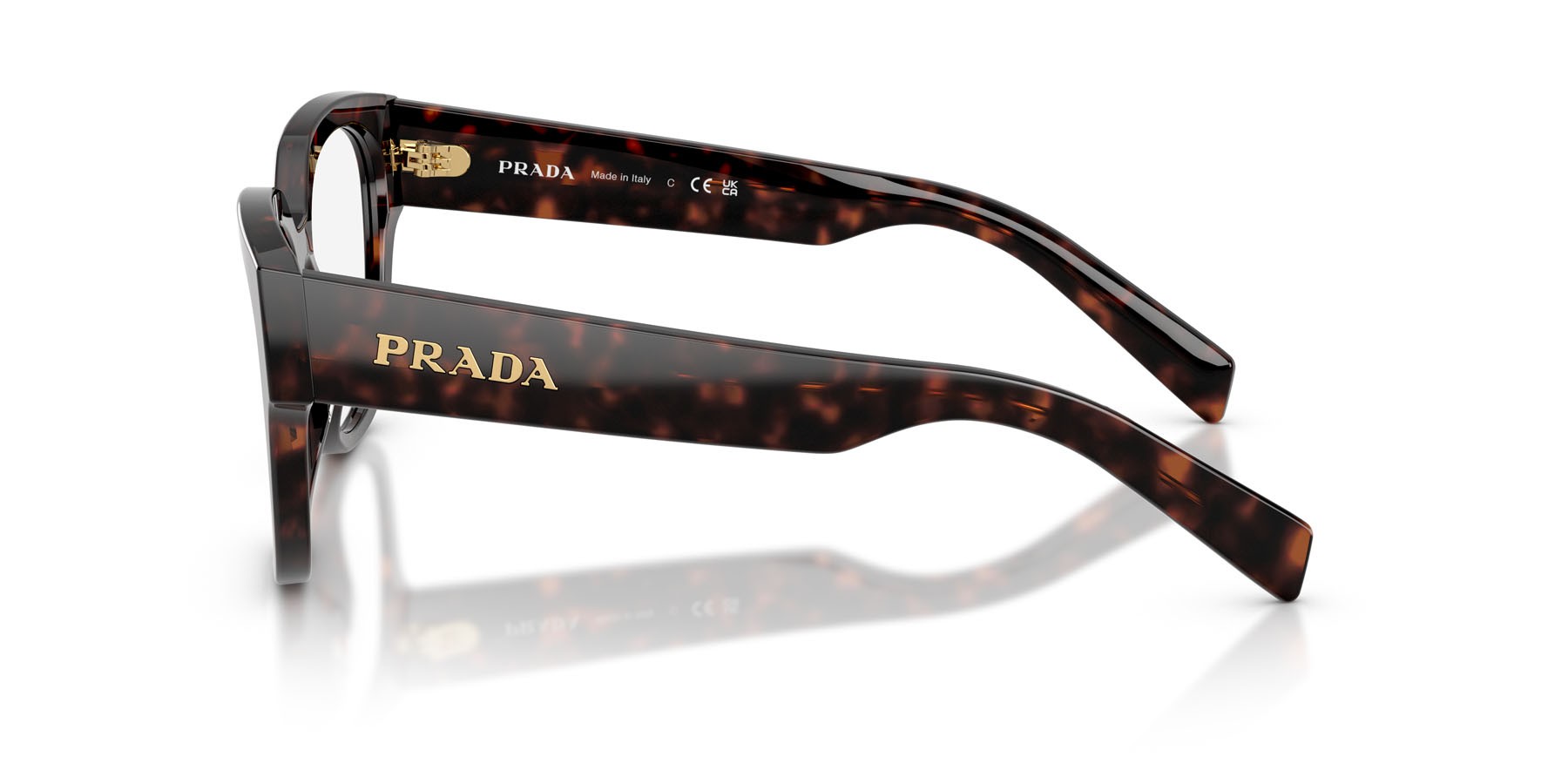Eyeglasses Prada PR C06V (17N1O1) color root tartarugato shape oval lenses lente demo