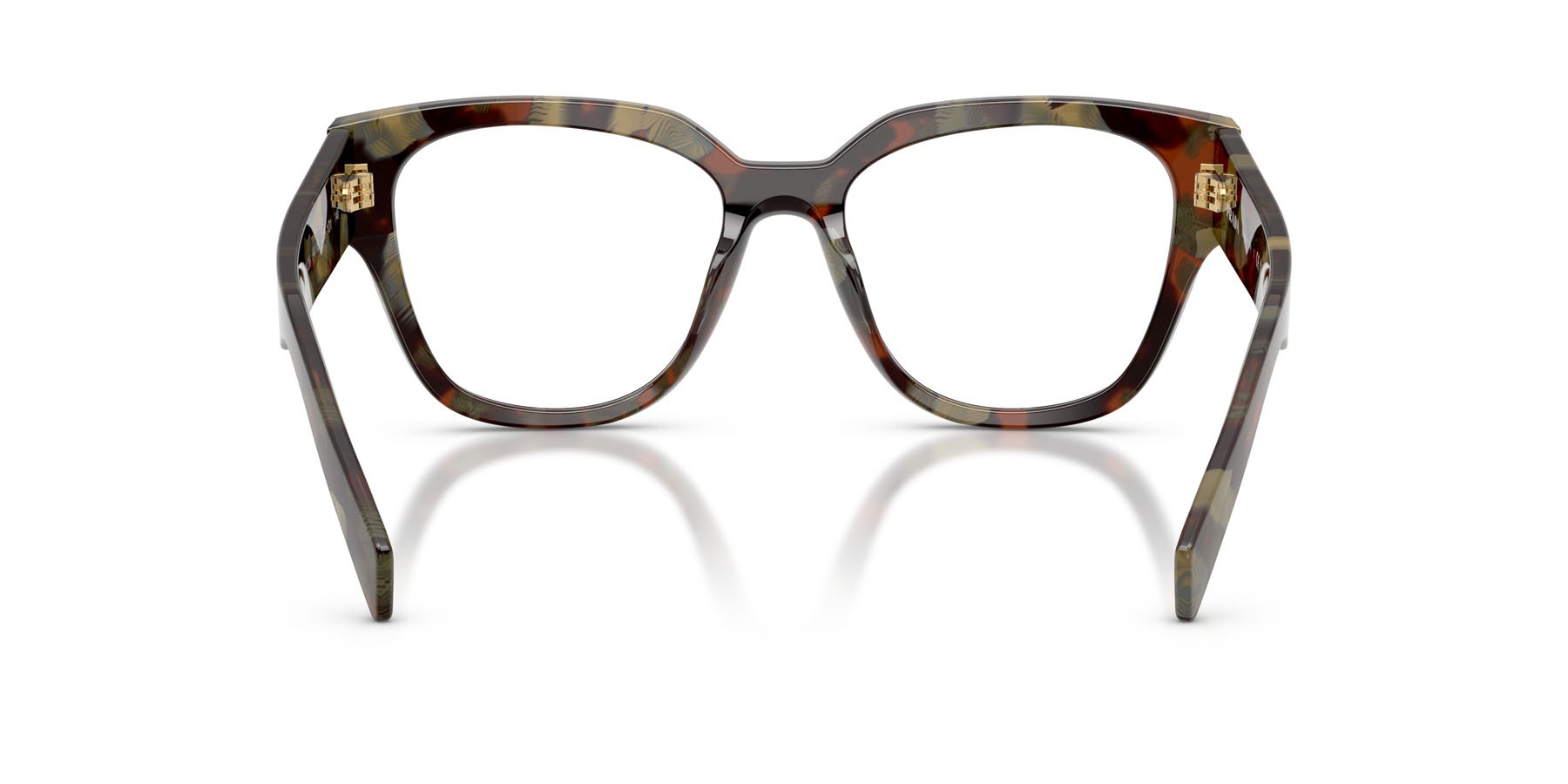 Eyeglasses Prada PR C06V (22F1O1) color woods tortoise shape oval lenses lente demo