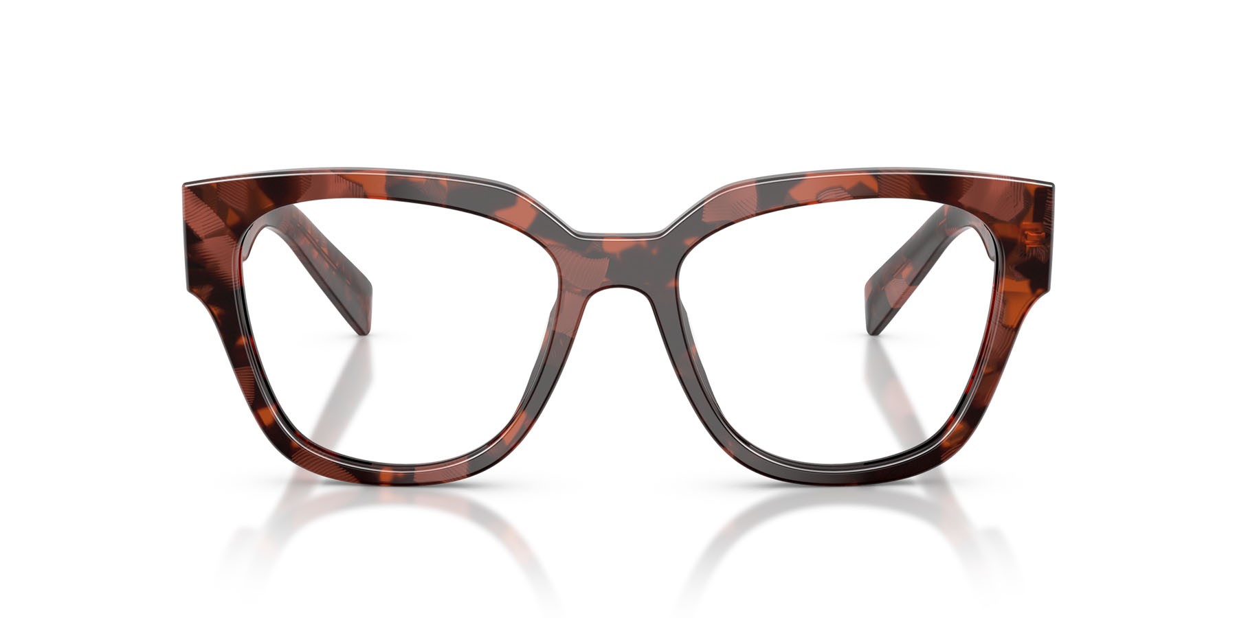 Eyeglasses Prada PR C06V (23F1O1) color amaranth tortoise shape oval lenses lente demo