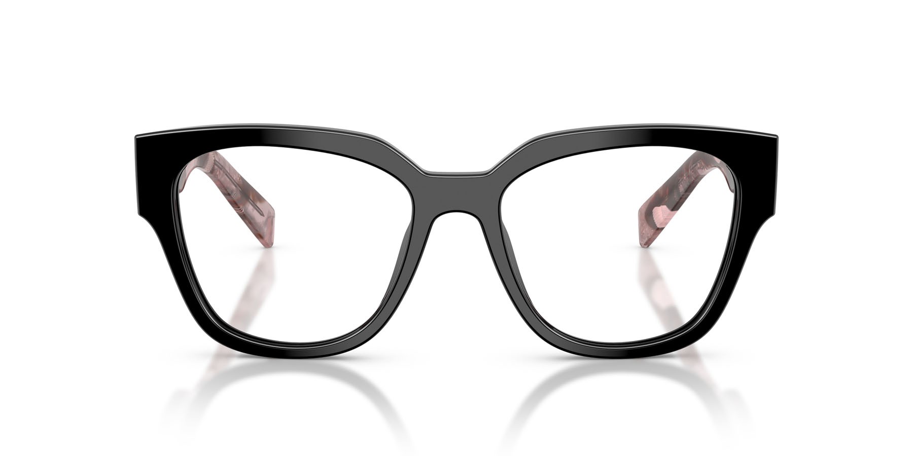 Eyeglasses Prada PR C06V (28F1O1) color nero shape oval lenses lente demo
