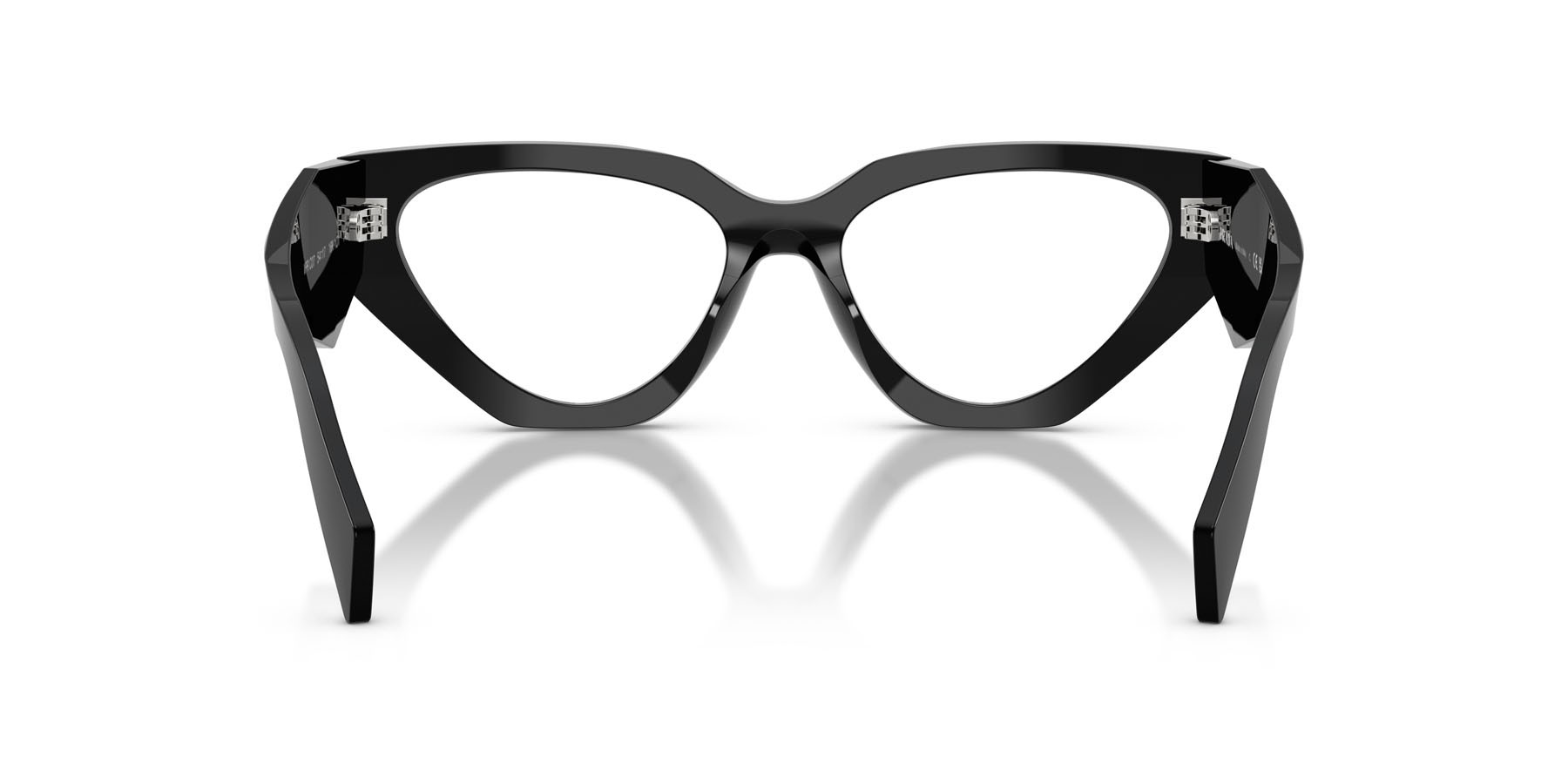 Eyeglasses Prada PR C07V (16K1O1) color nero shape irregular lenses lente demo