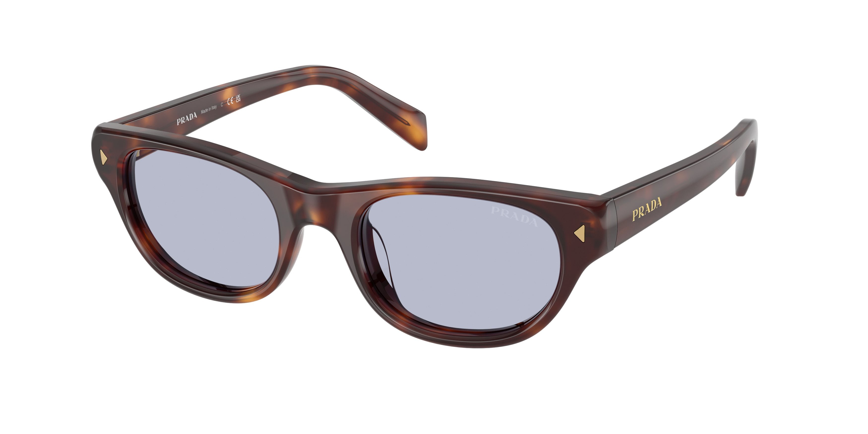 Occhiali da sole Prada PR C08S (15W30X) colore tartarugato classico forma cat eye lenti ultravioletta bio