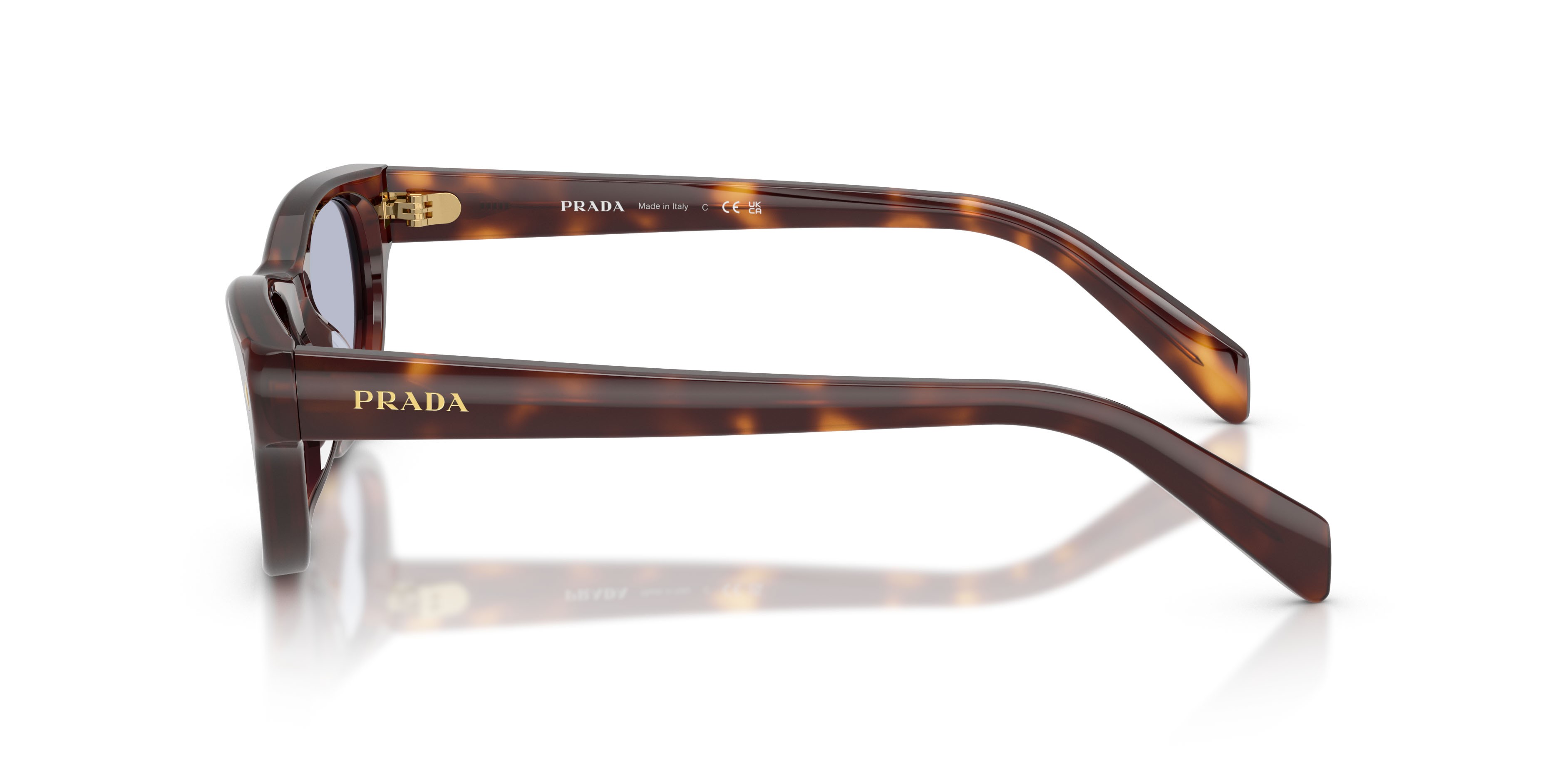 Occhiali da sole Prada PR C08S (15W30X) colore tartarugato classico forma cat eye lenti ultravioletta bio