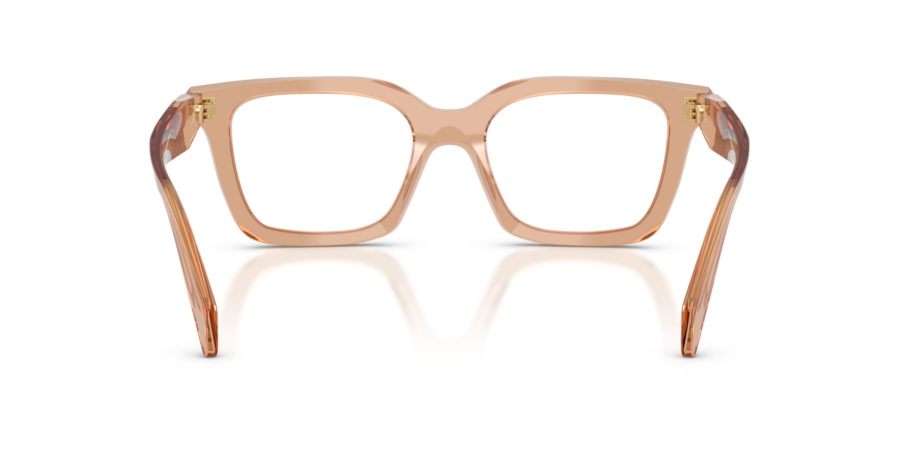 Eyeglasses Prada PR C08V (20H1O1) color transparent chocolate shape irregular lenses lente demo