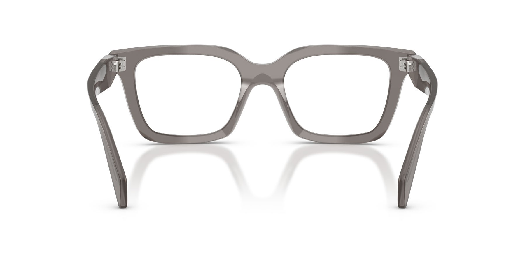 Eyeglasses Prada PR C08V (27G1O1) color transparent flint shape irregular lenses lente demo