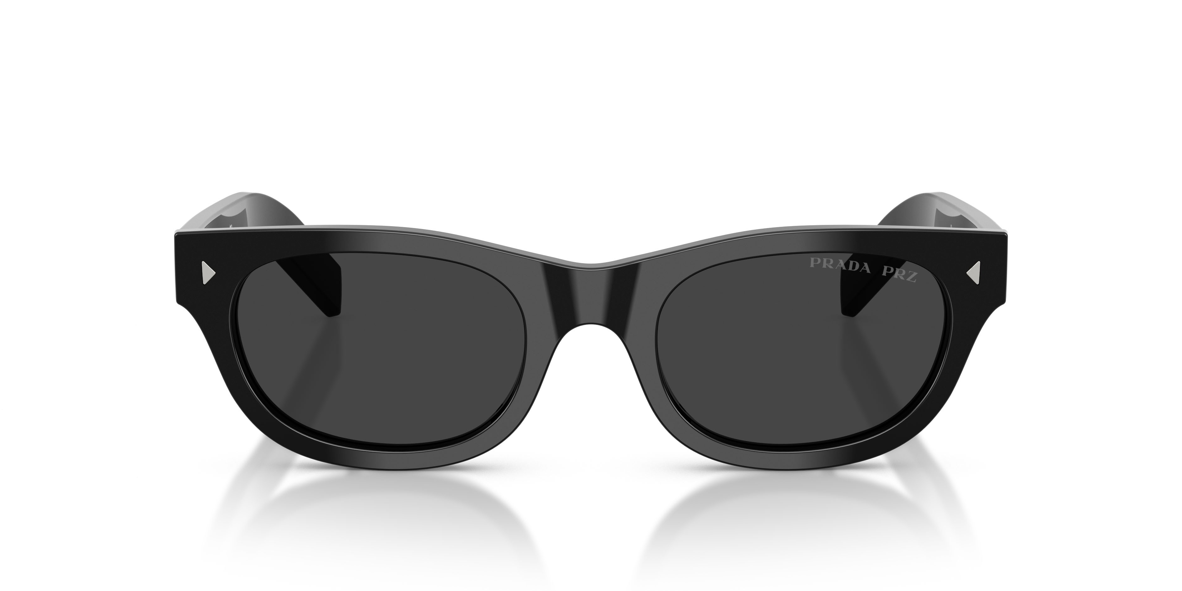 Occhiali da sole Prada PR C09S (16K08G) colore nero forma cat eye lenti polarizzate nere