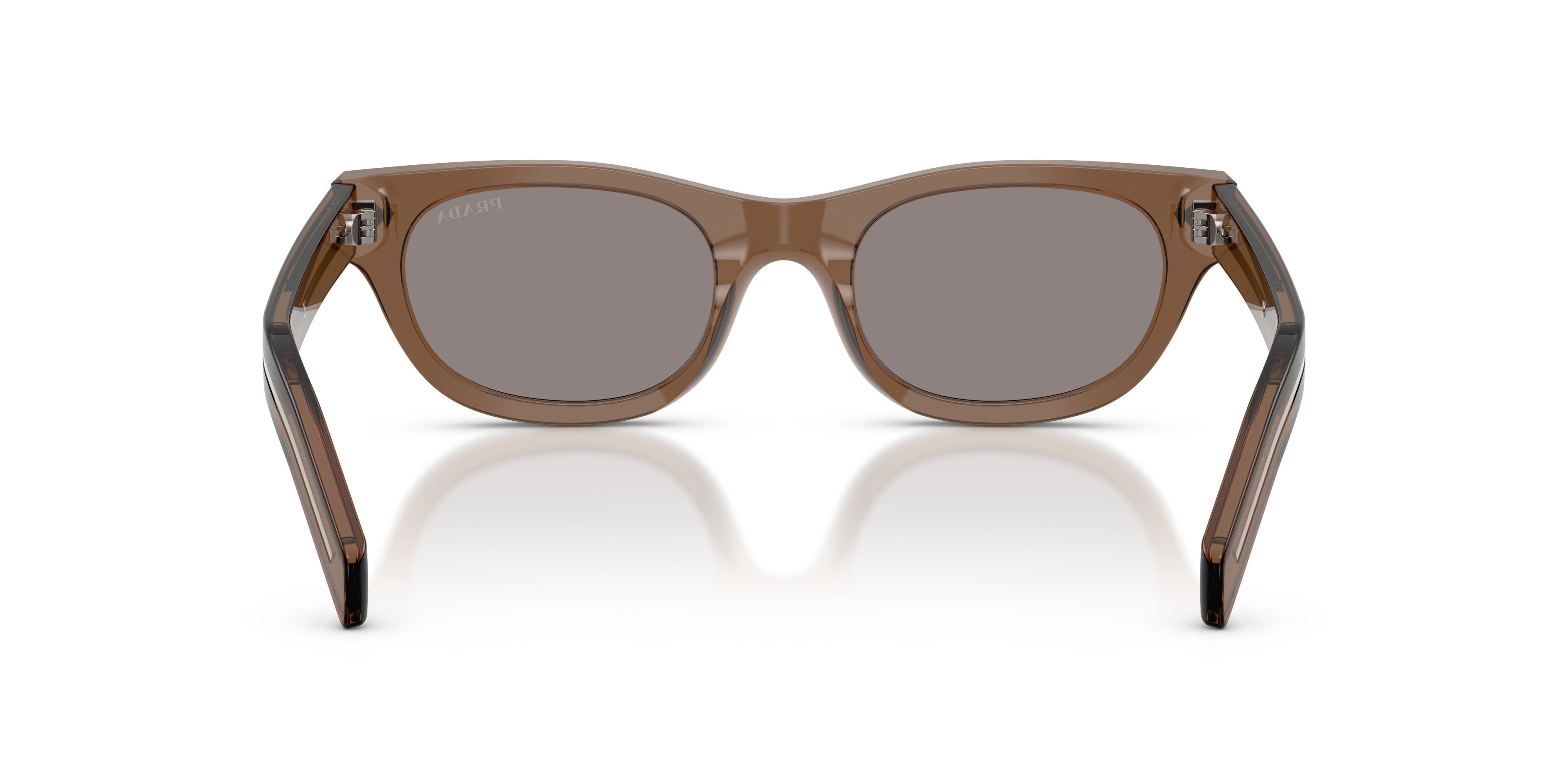 Occhiali da sole Prada PR C09S (28I03D) colore marrone argilla forma cat eye lenti grigio