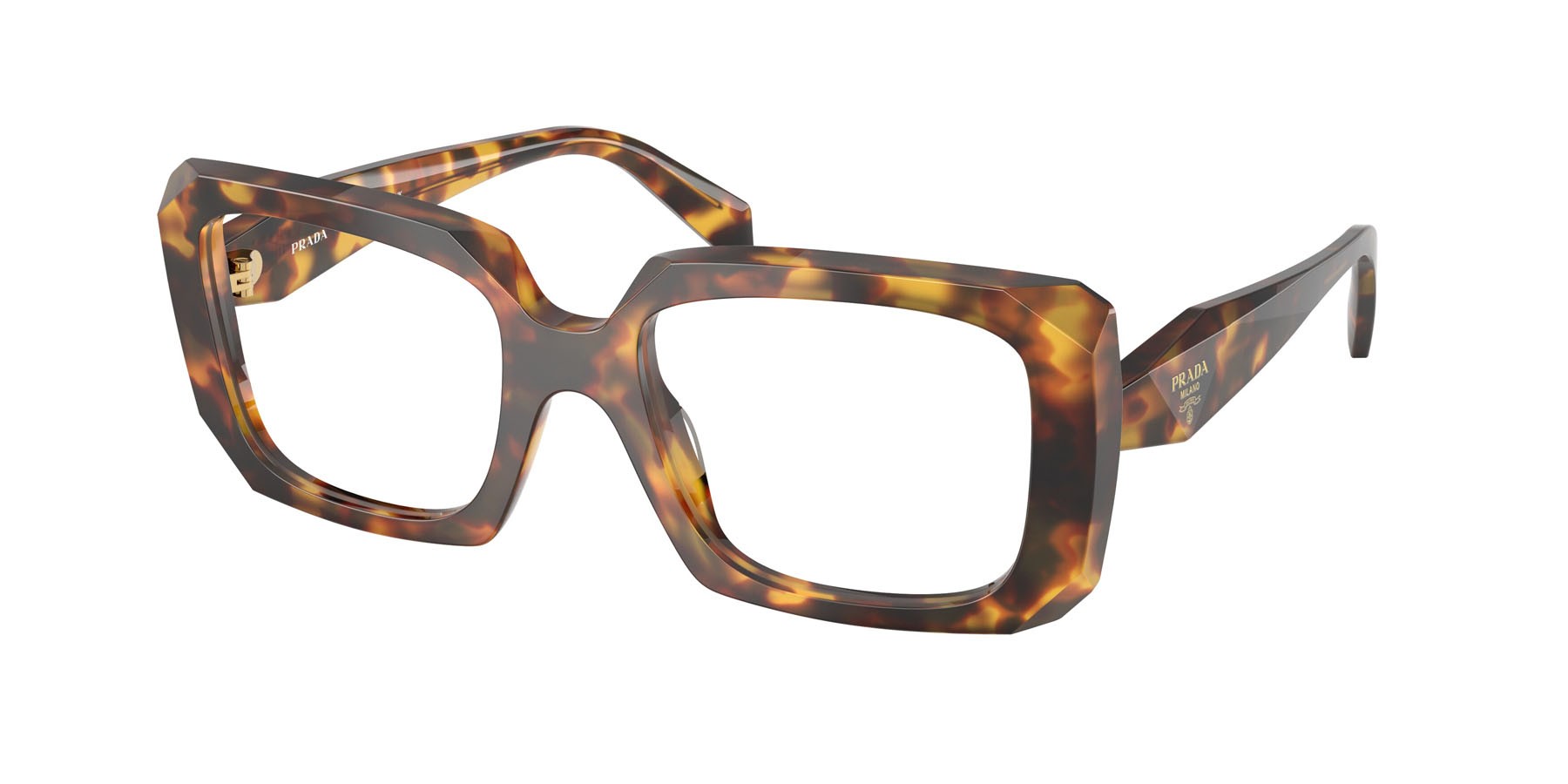 Eyeglasses Prada PR C09V (14L1O1) color miele tartarugato shape square lenses lente demo