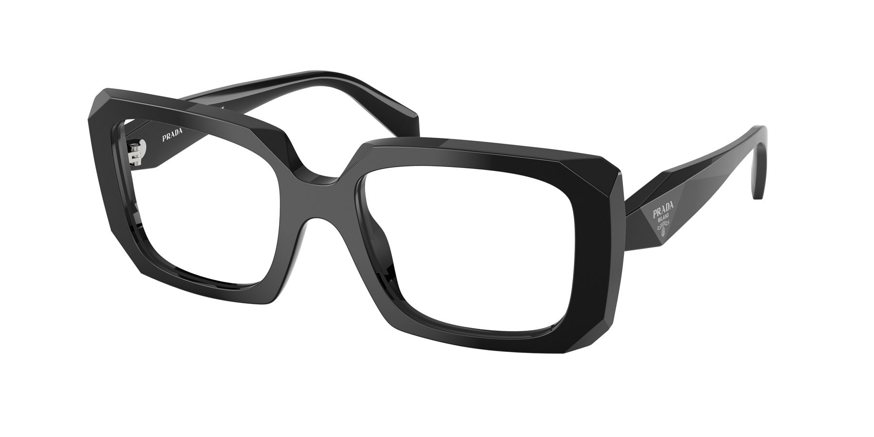 Eyeglasses Prada PR C09V (16K1O1) color nero shape square lenses lente demo