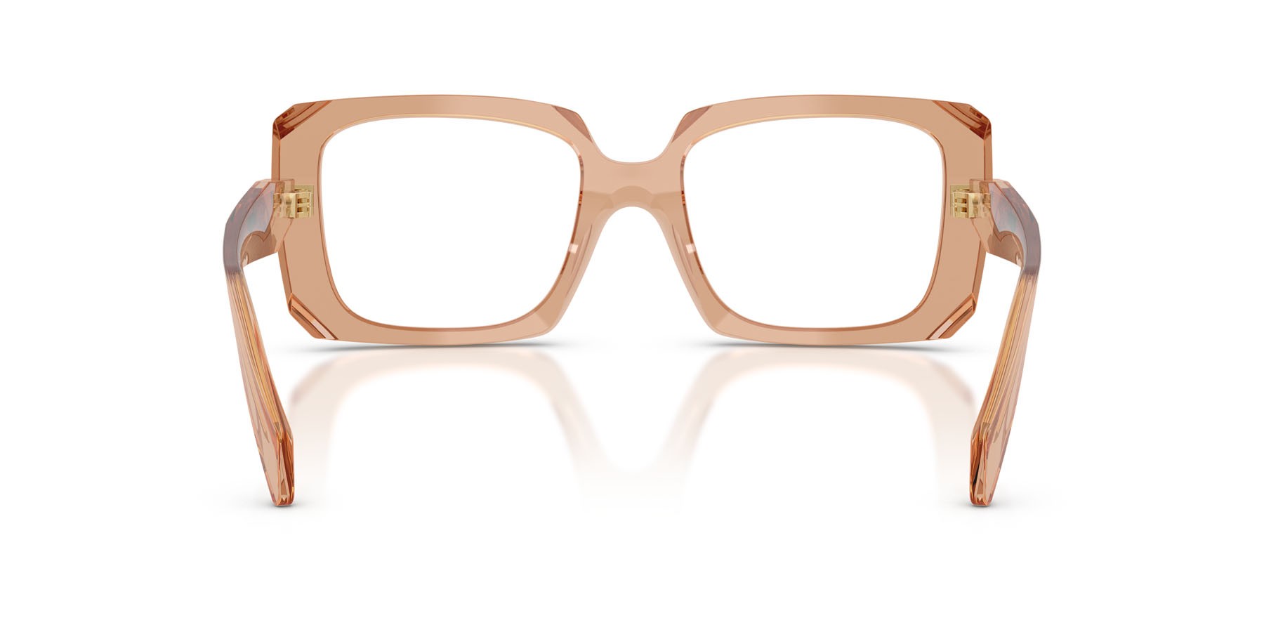 Eyeglasses Prada PR C09V (20H1O1) color transparent chocolate shape square lenses lente demo