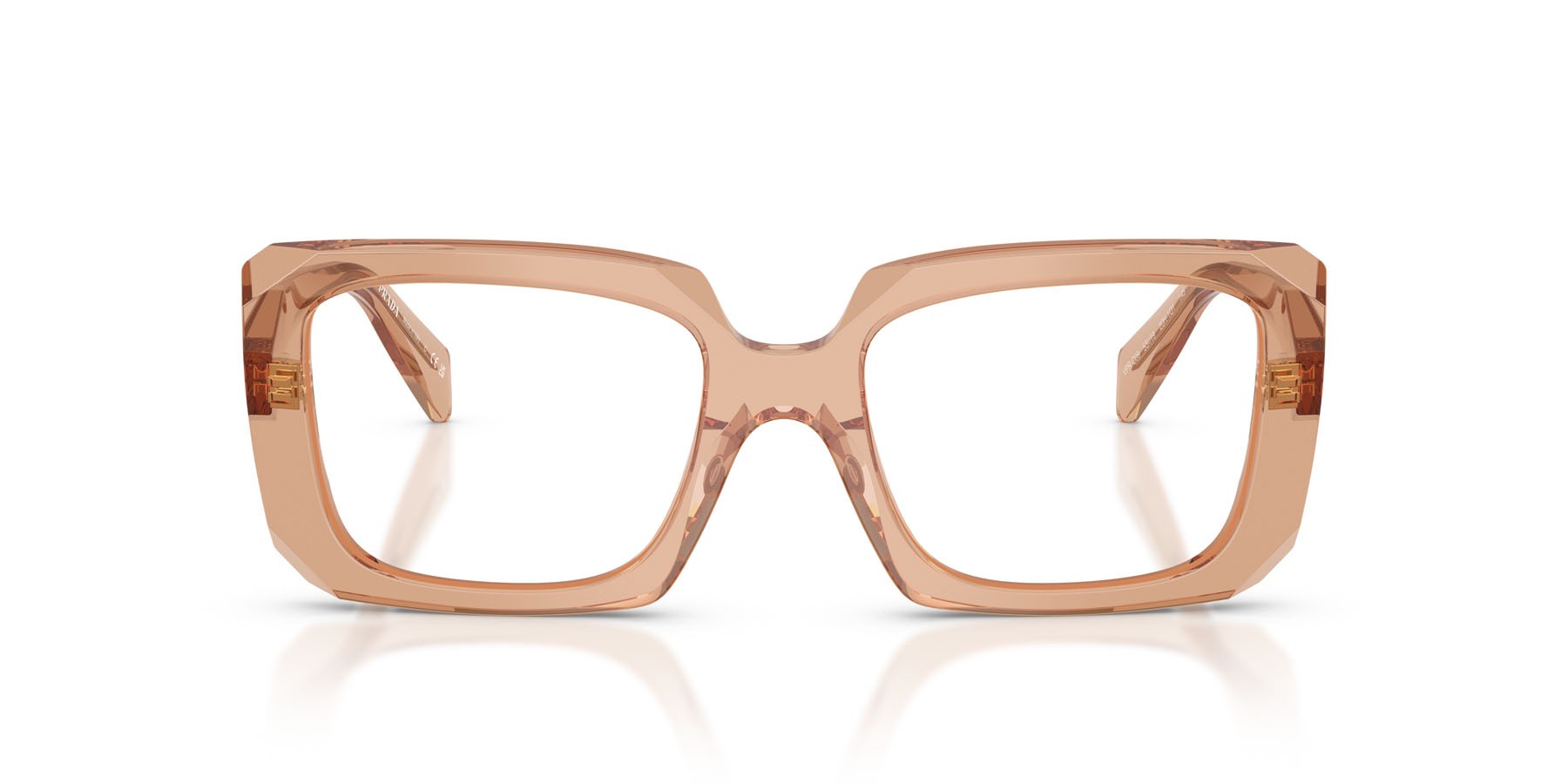 Eyeglasses Prada PR C09V (20H1O1) color transparent chocolate shape square lenses lente demo