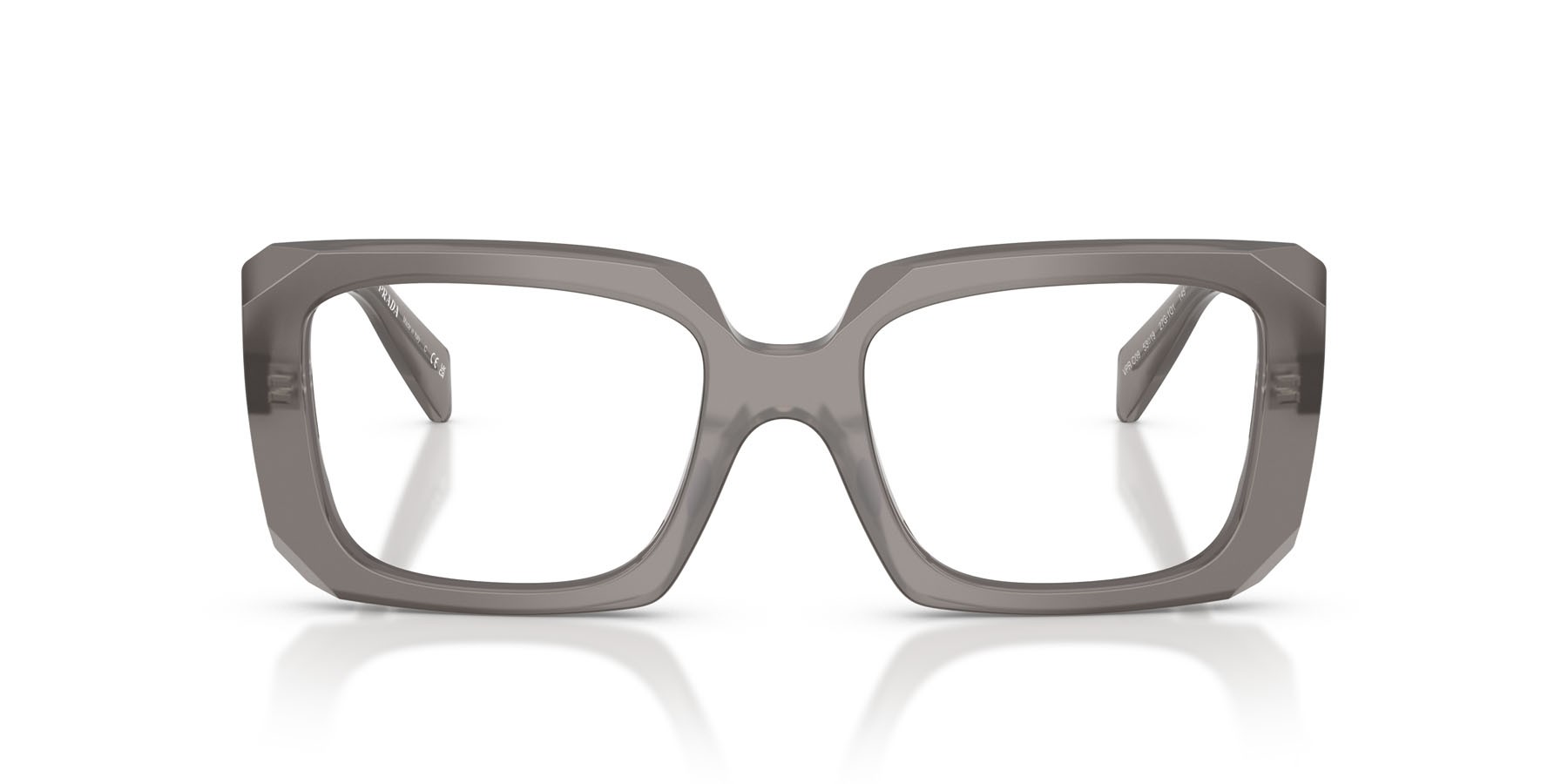 Eyeglasses Prada PR C09V (27G1O1) color transparent flint shape square lenses lente demo