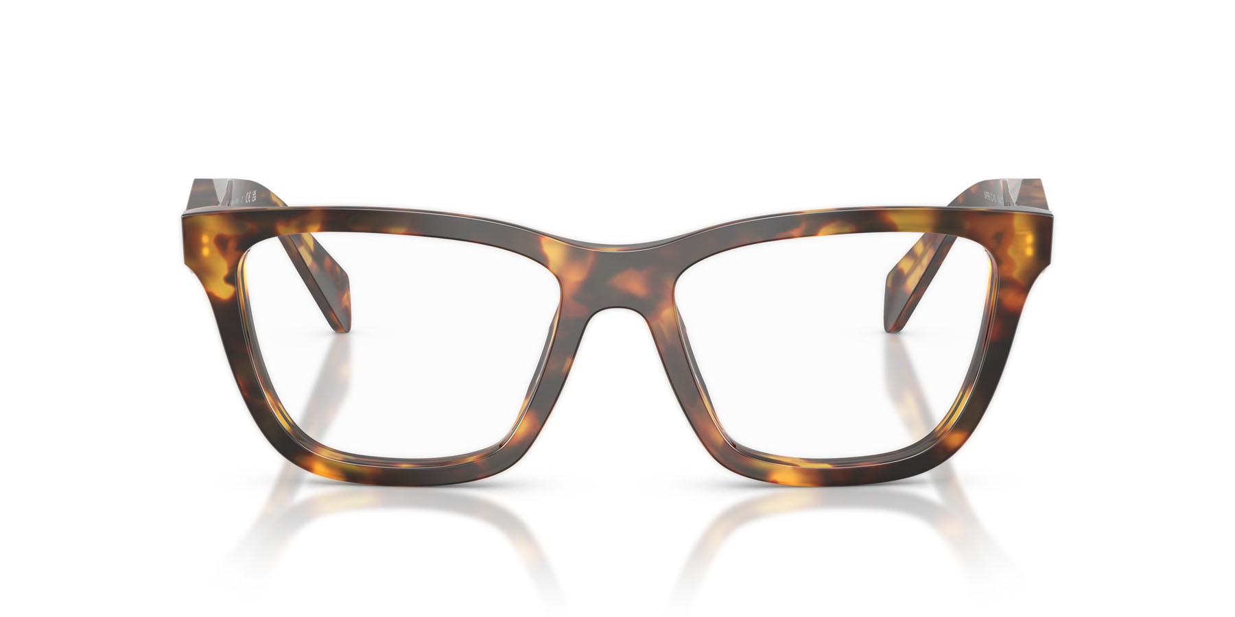 Eyeglasses Prada PR C10V (14L1O1) color miele tartarugato shape butterfly lenses lente demo