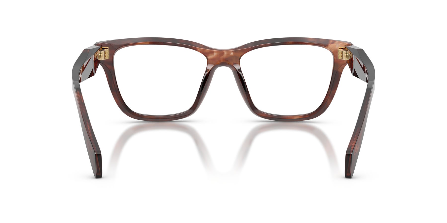 Eyeglasses Prada PR C10V (14P1O1) color caramello tartarugato shape butterfly lenses lente demo