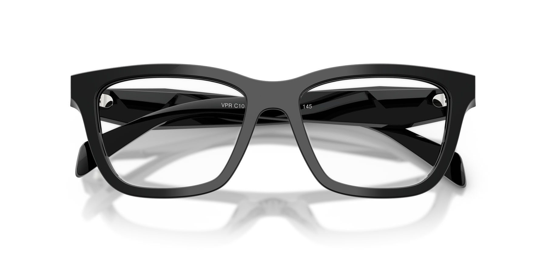Eyeglasses Prada PR C10V (16K1O1) color nero shape butterfly lenses lente demo