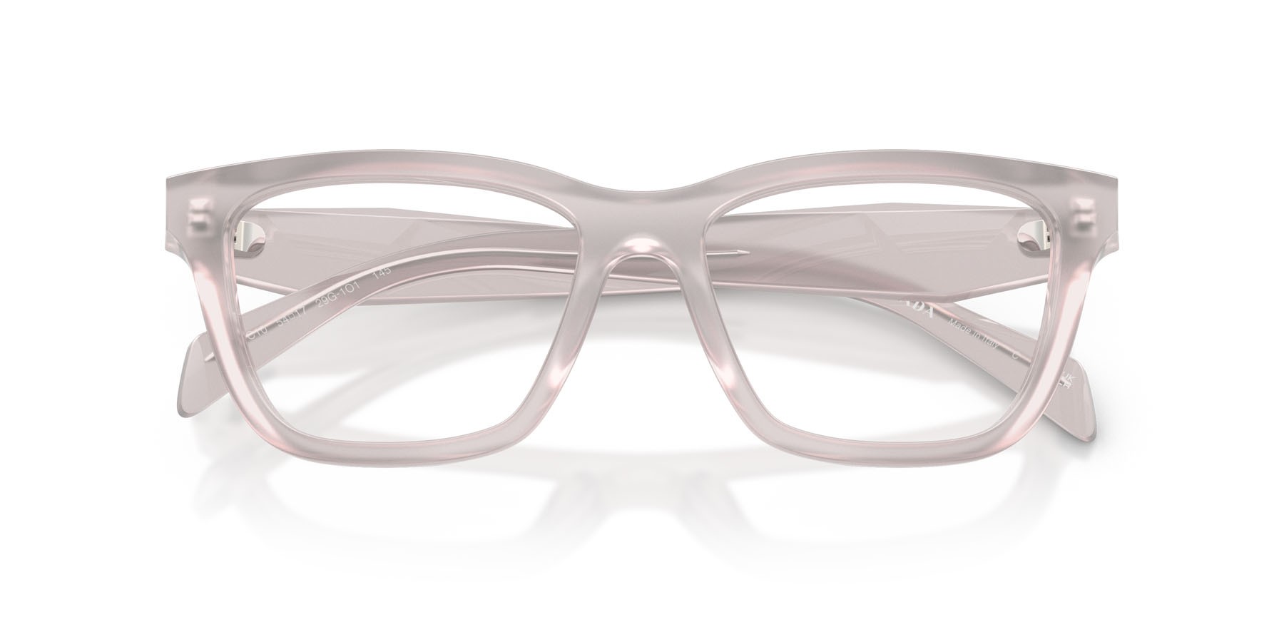 Eyeglasses Prada PR C10V (29G1O1) color opal dove shape butterfly lenses lente demo