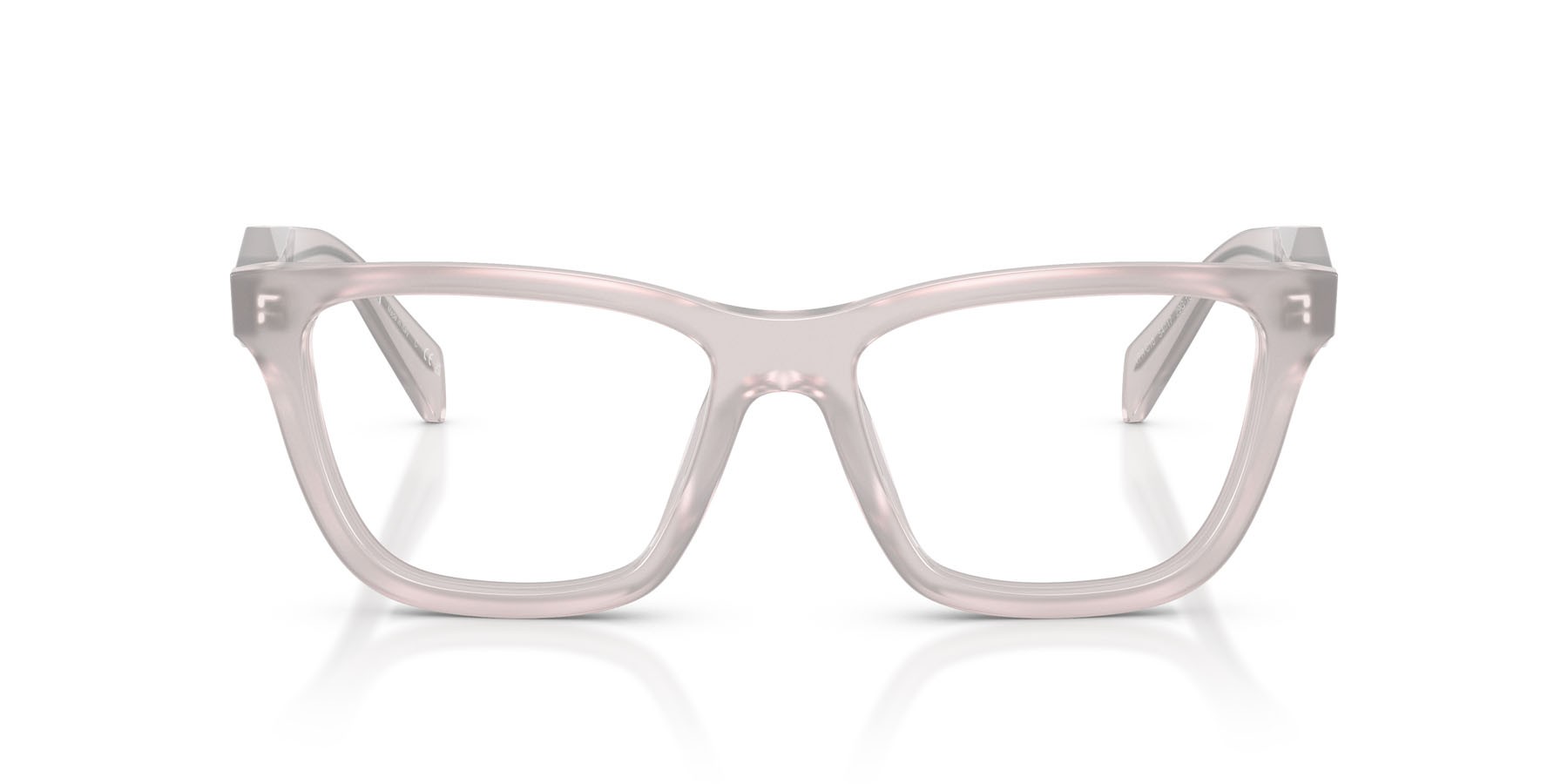 Eyeglasses Prada PR C10V (29G1O1) color opal dove shape butterfly lenses lente demo