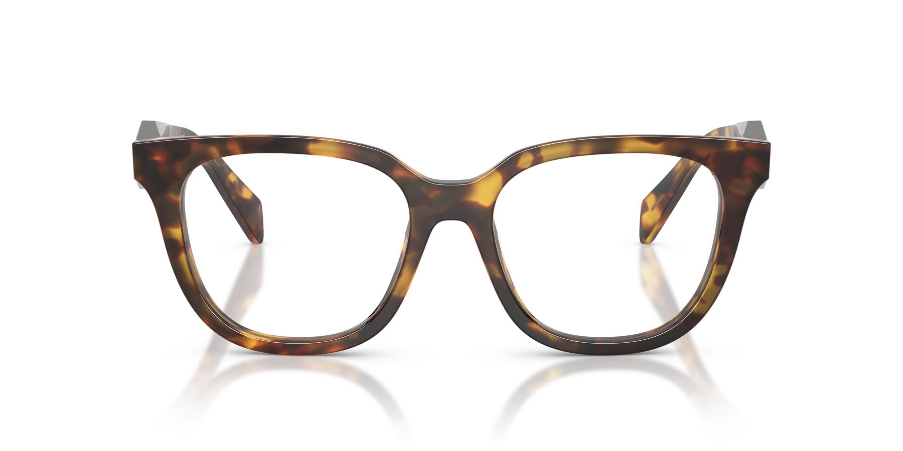 Eyeglasses Prada PR C11V (14L1O1) color miele tartarugato shape butterfly lenses lente demo