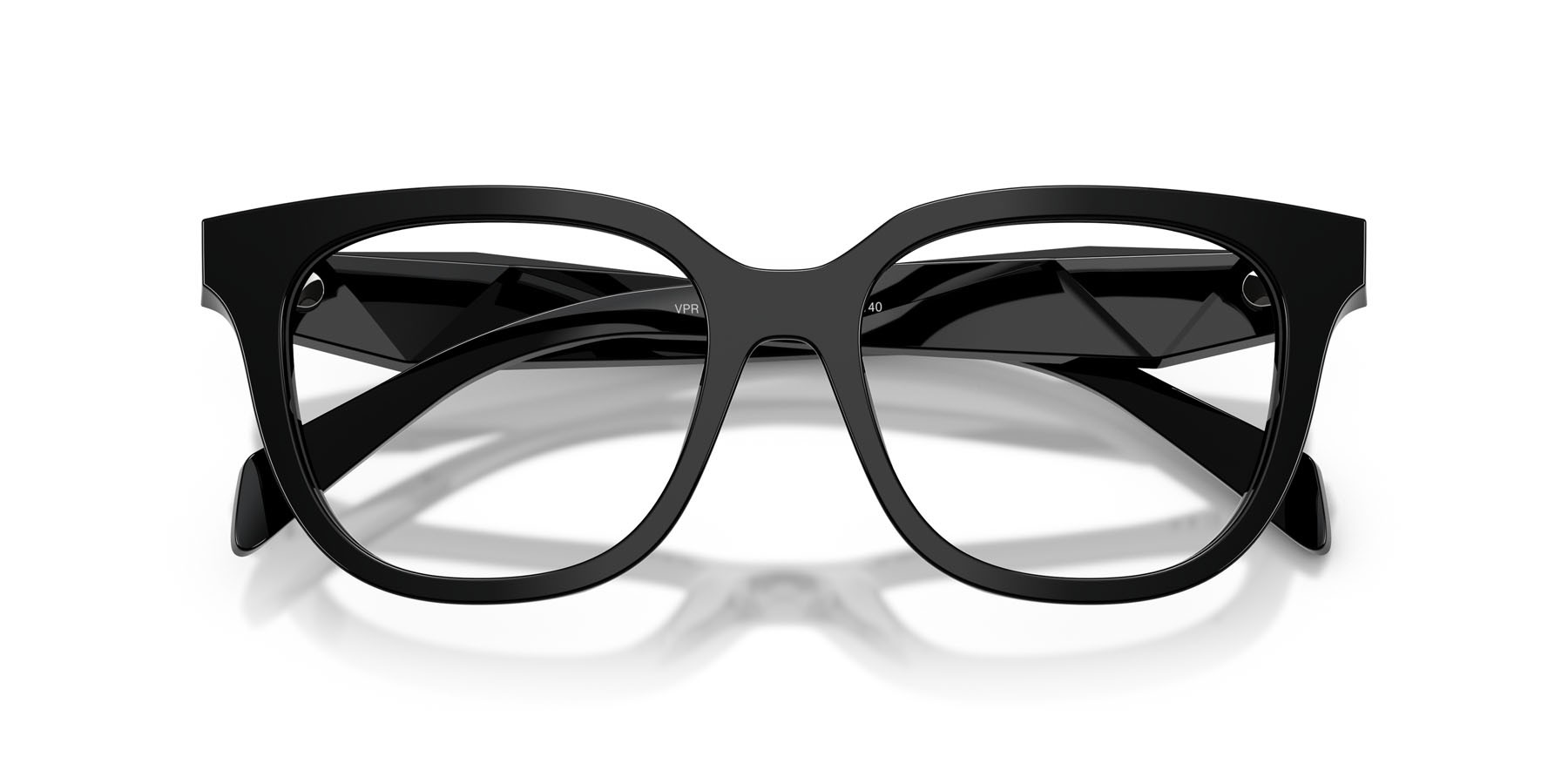 Eyeglasses Prada PR C11V (16K1O1) color nero shape butterfly lenses lente demo