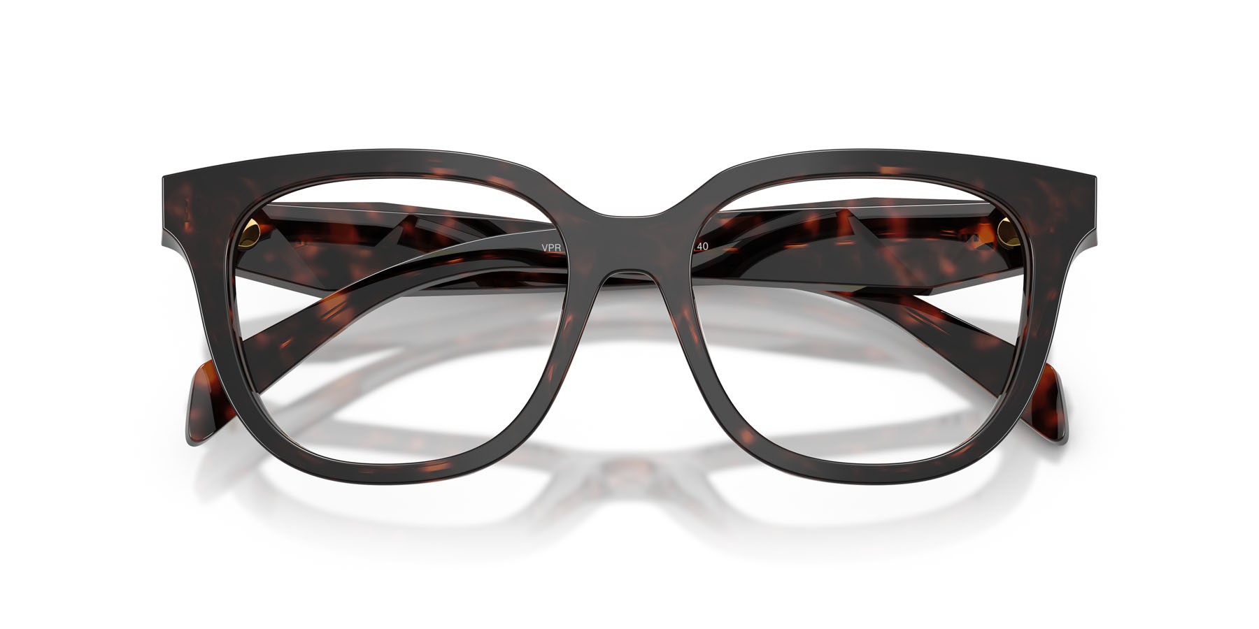Eyeglasses Prada PR C11V (17N1O1) color root tartarugato shape butterfly lenses lente demo