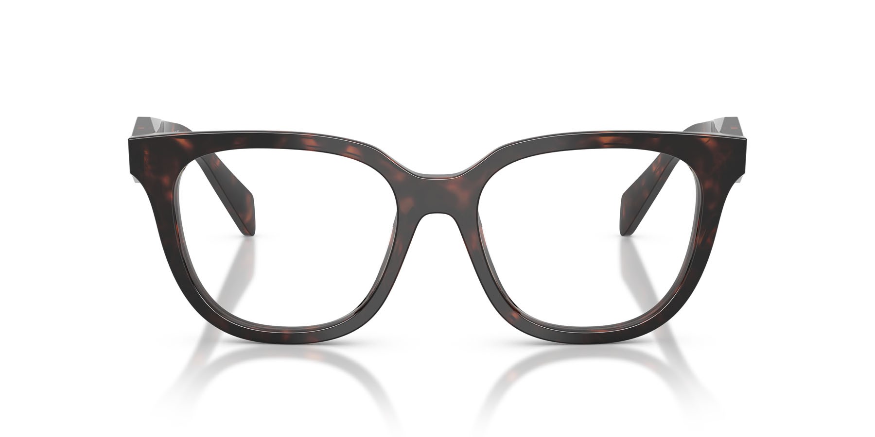 Eyeglasses Prada PR C11V (17N1O1) color root tartarugato shape butterfly lenses lente demo