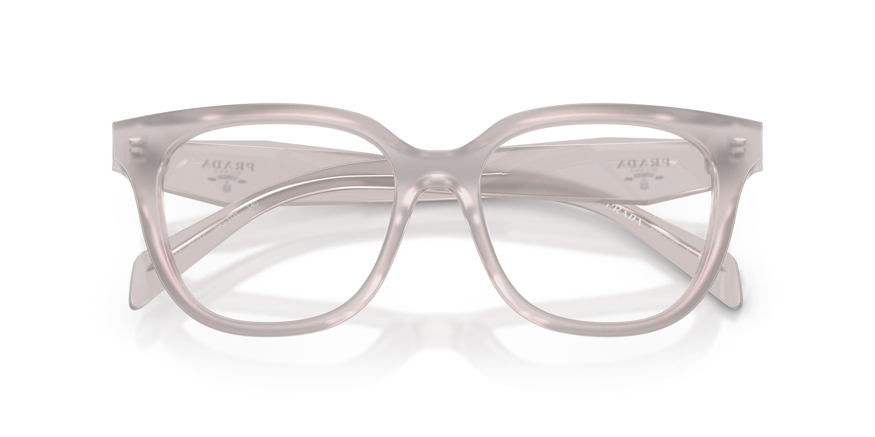 Eyeglasses Prada PR C11V (29G1O1) color opal dove shape butterfly lenses lente demo