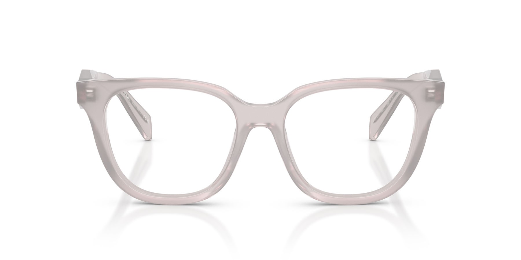 Eyeglasses Prada PR C11V (29G1O1) color opal dove shape butterfly lenses lente demo
