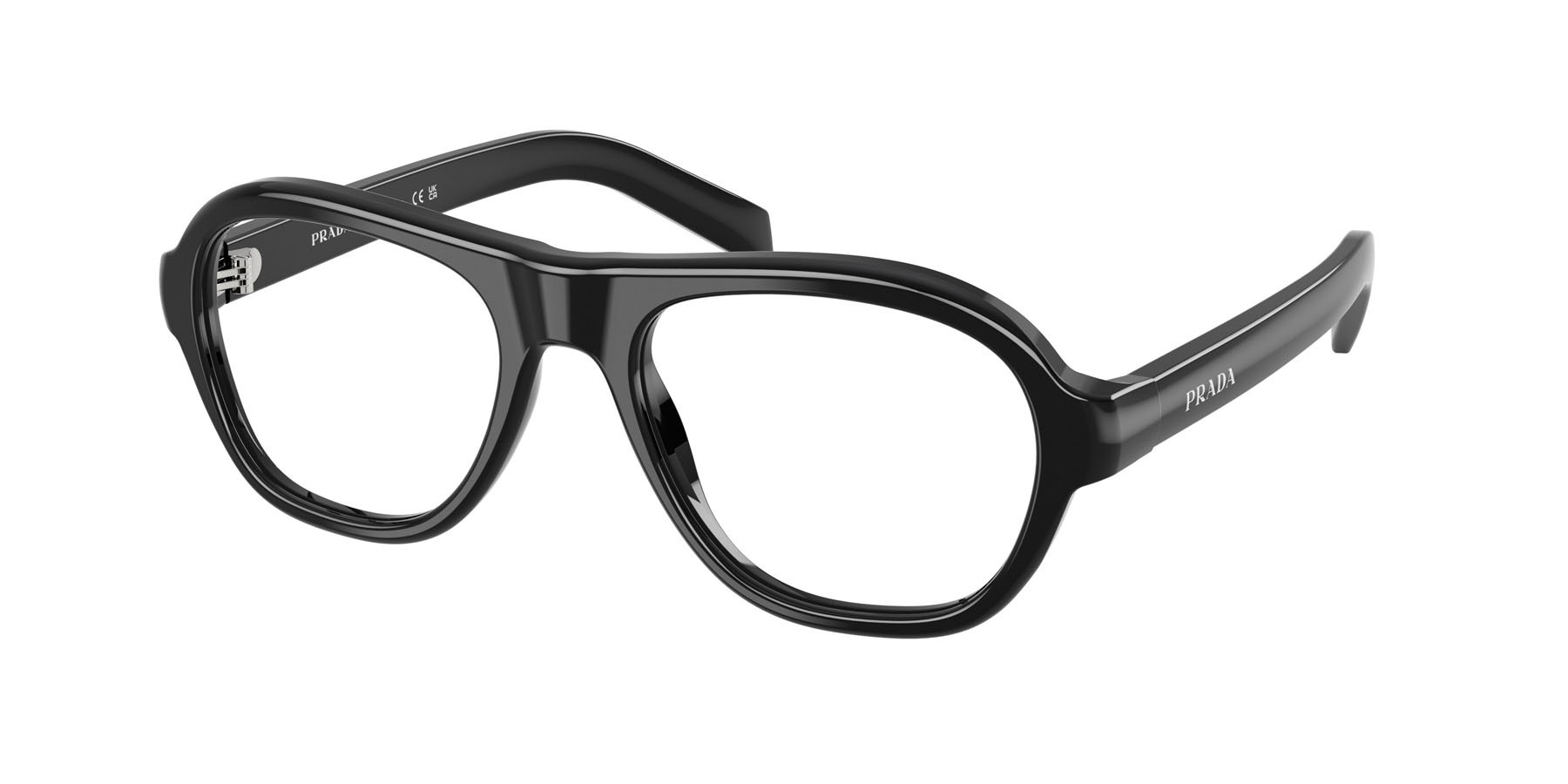 Eyeglasses Prada PR C12V (16K1O1) color nero shape square lenses lente demo