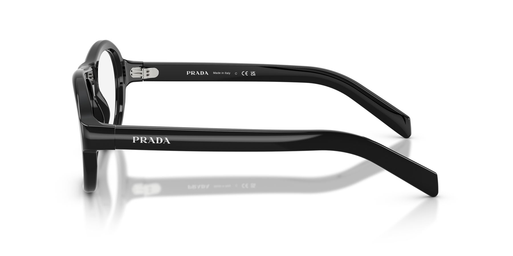 Eyeglasses Prada PR C12V (16K1O1) color nero shape square lenses lente demo