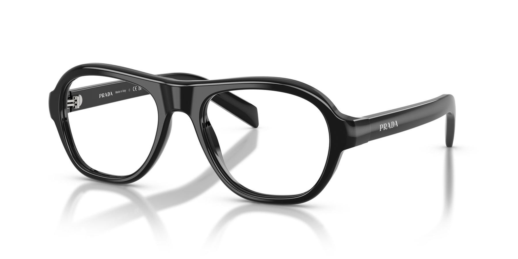 Eyeglasses Prada PR C12V (16K1O1) color nero shape square lenses lente demo