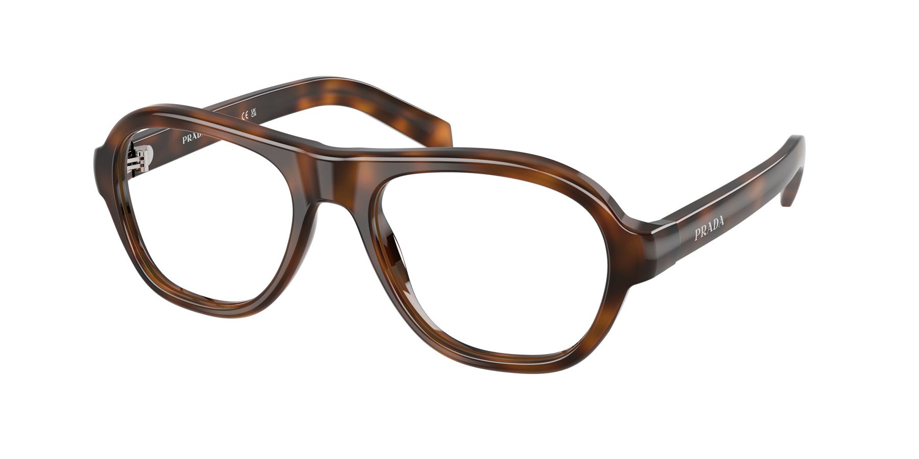 Occhiali da vista Prada PR C12V (20D1O1) colore juniper tartarugato forma quadrato lenti lente demo